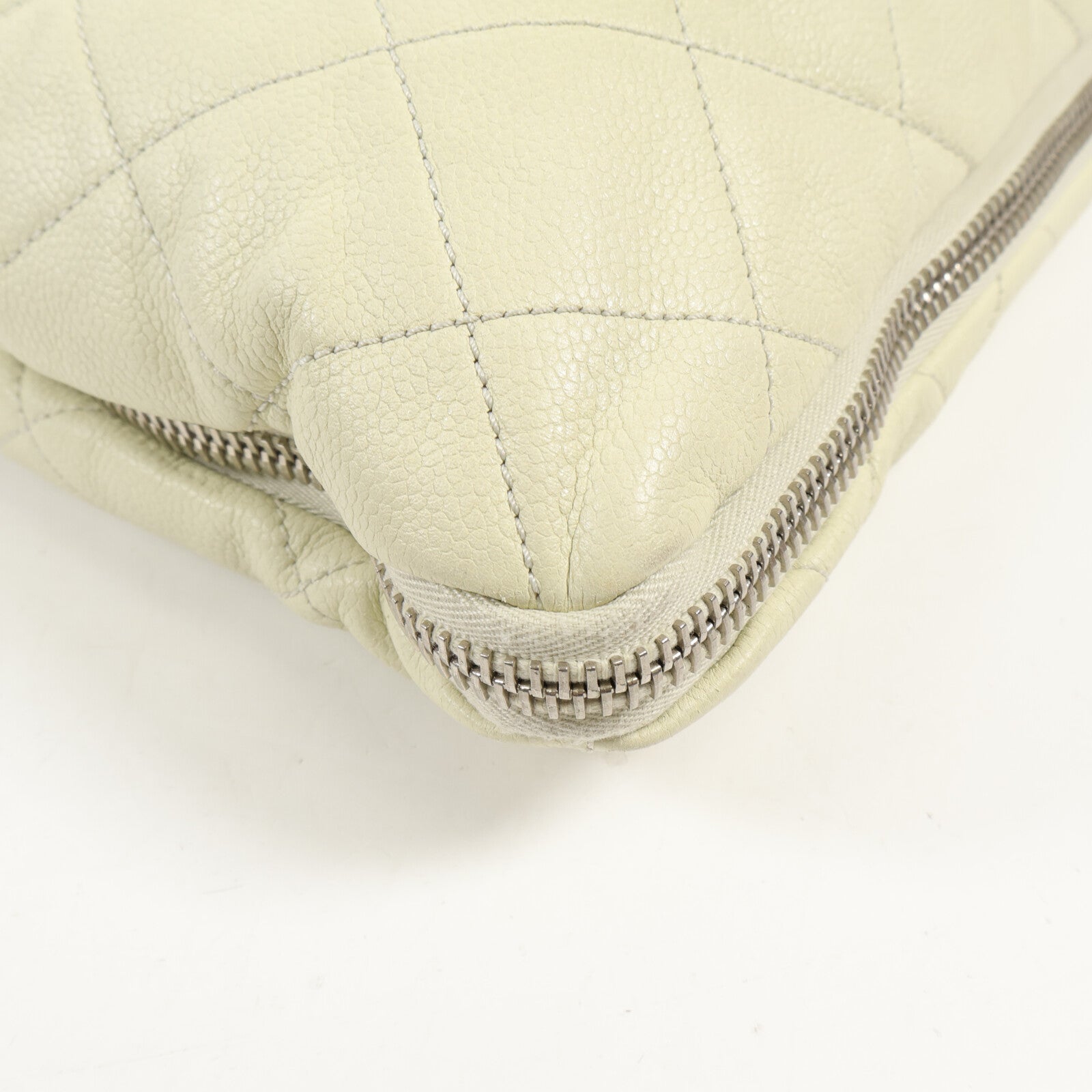 CHANEL 牛皮皮革Shoulder Bag銀扣鏈帶肩背袋