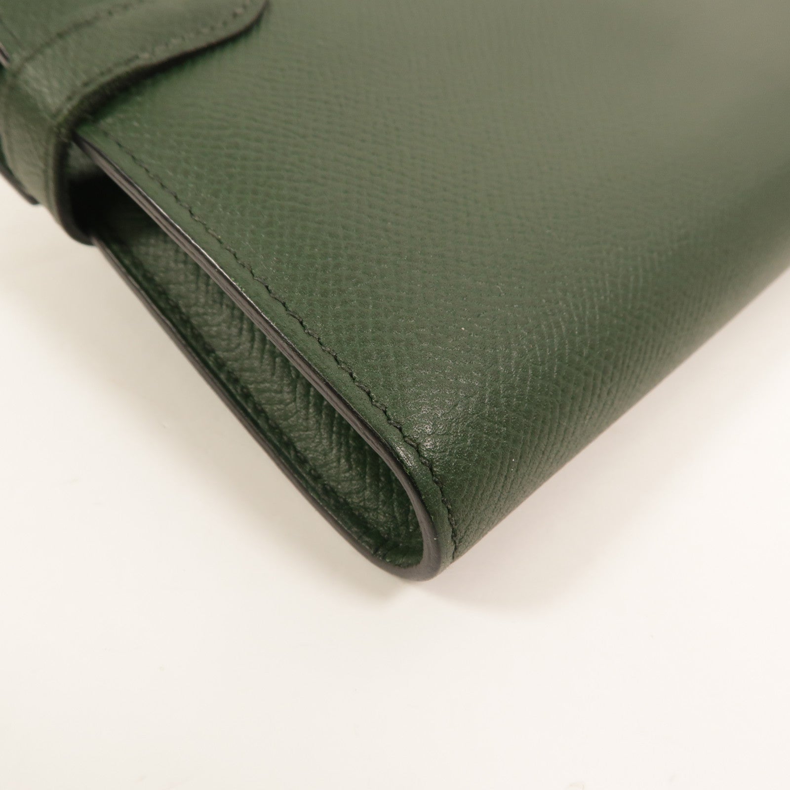HERMES Epsom皮革Kelly Wallet長錢包Vert Anglais