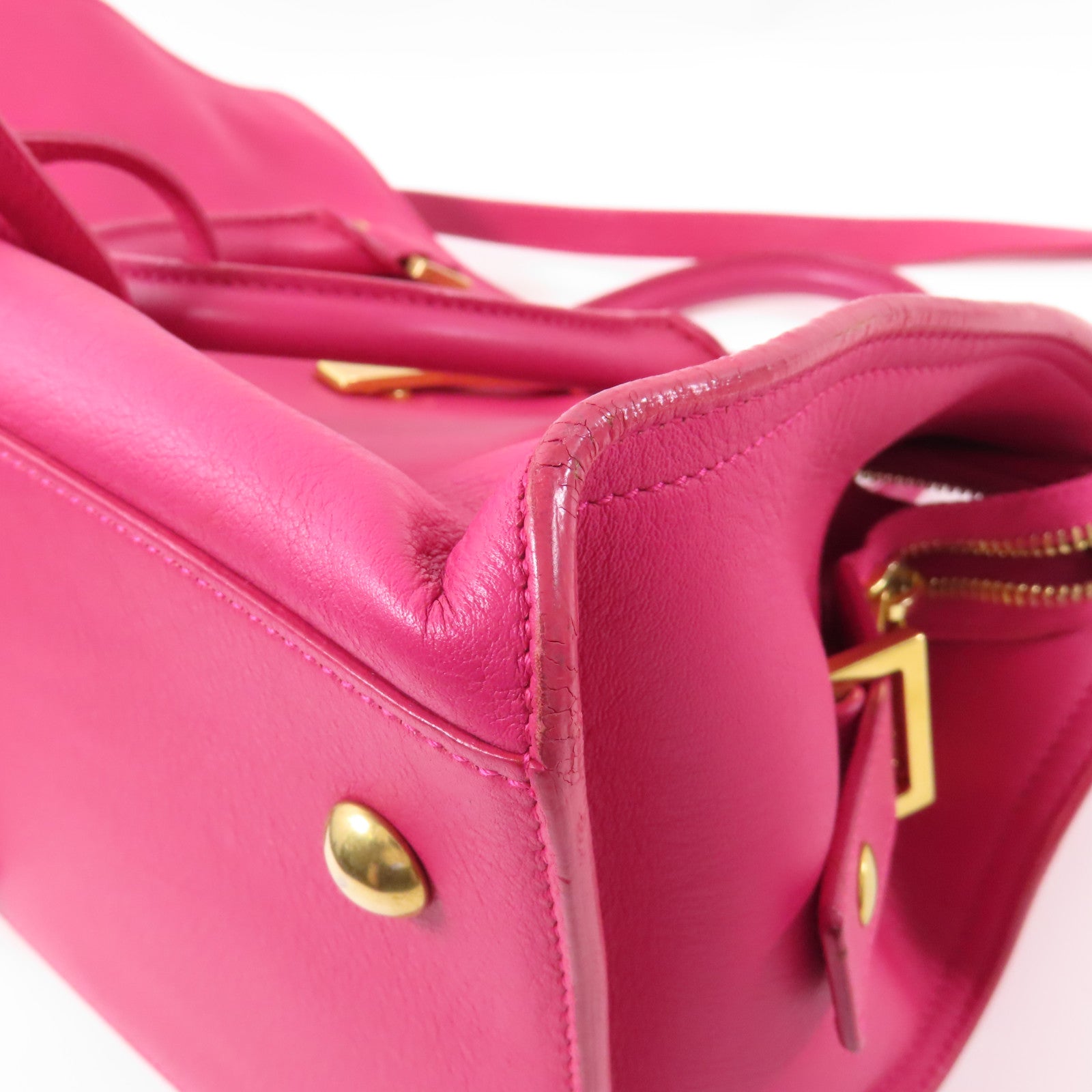 SAINT LAURENT 【激減優惠】牛皮皮革Y Cabas金扣手挽肩背兩用袋