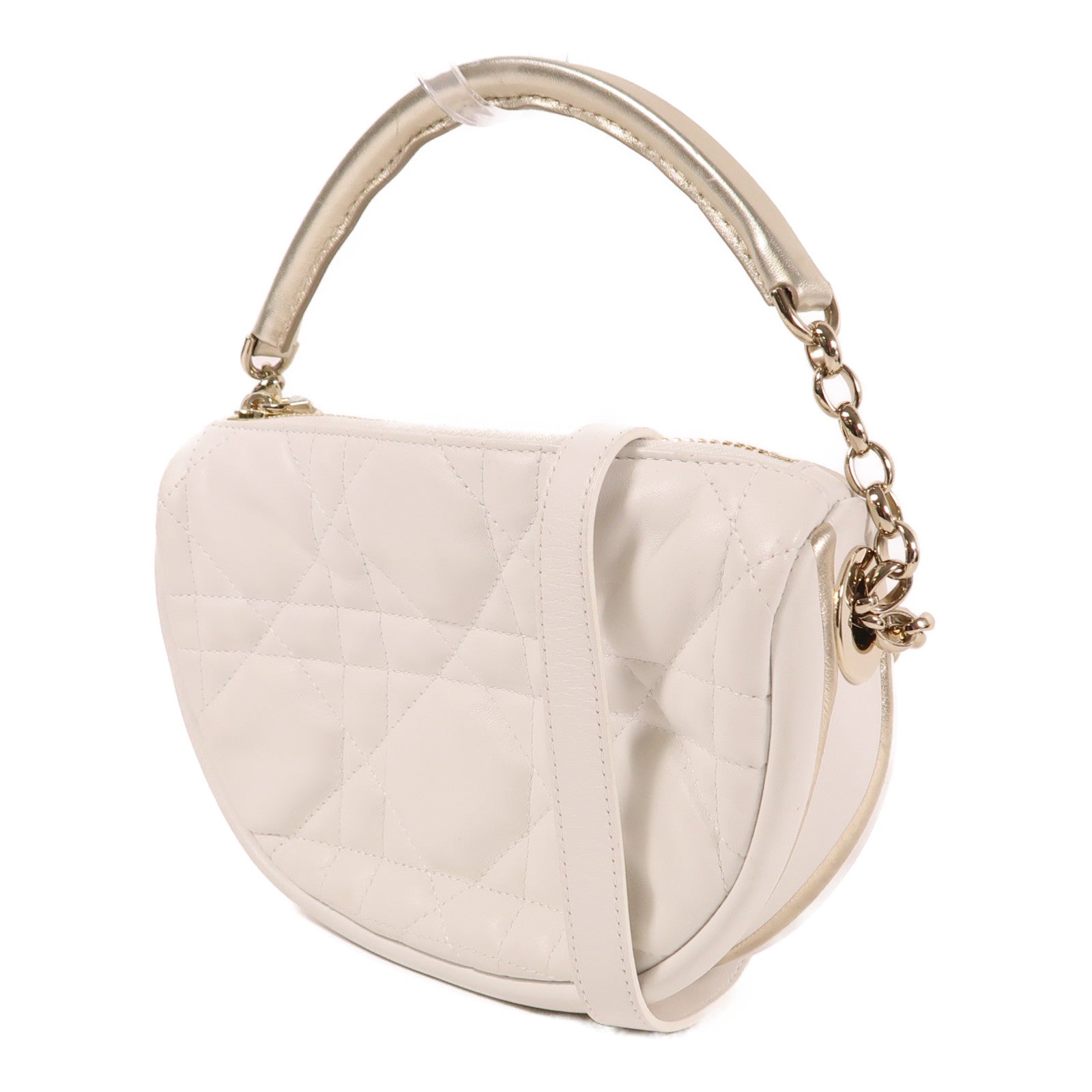 Dior 羊皮皮革2 Way Shoulder金扣手挽肩背兩用袋