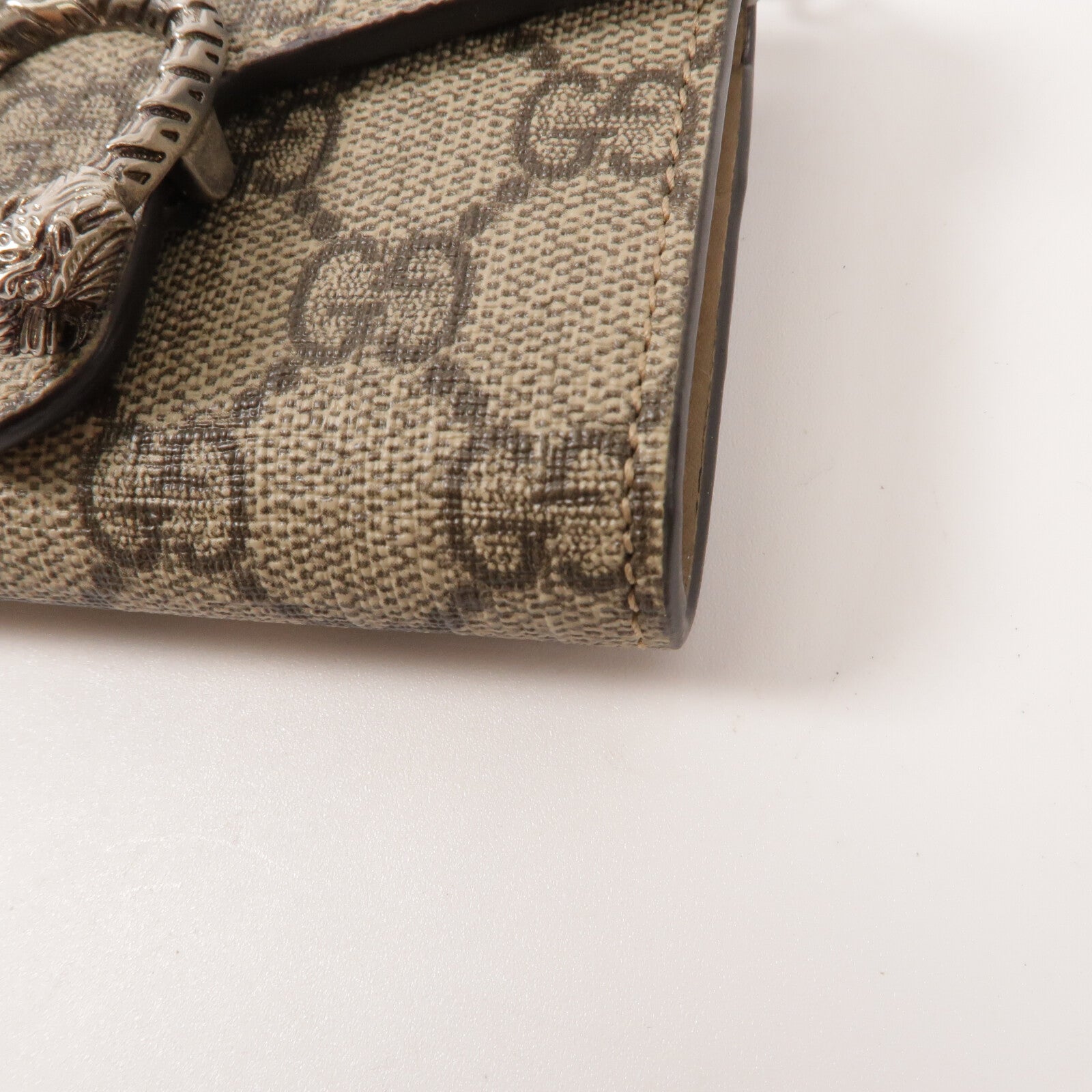 GUCCI 塗層帆布Dionysus Chain Wallet鏈帶手挽袋