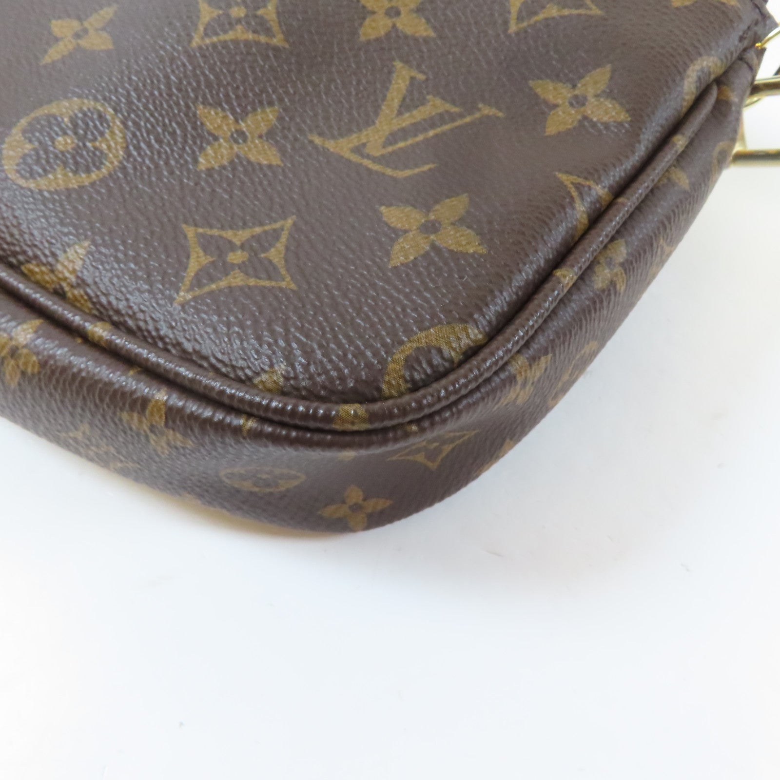 LOUIS VUITTON Monogram Multi Pochette Accessories金扣肩背袋綠色/啡色