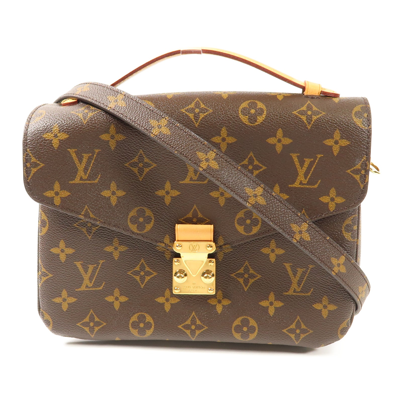 LOUIS VUITTON Monogram Pochette Metis MM金扣手挽肩背兩用袋