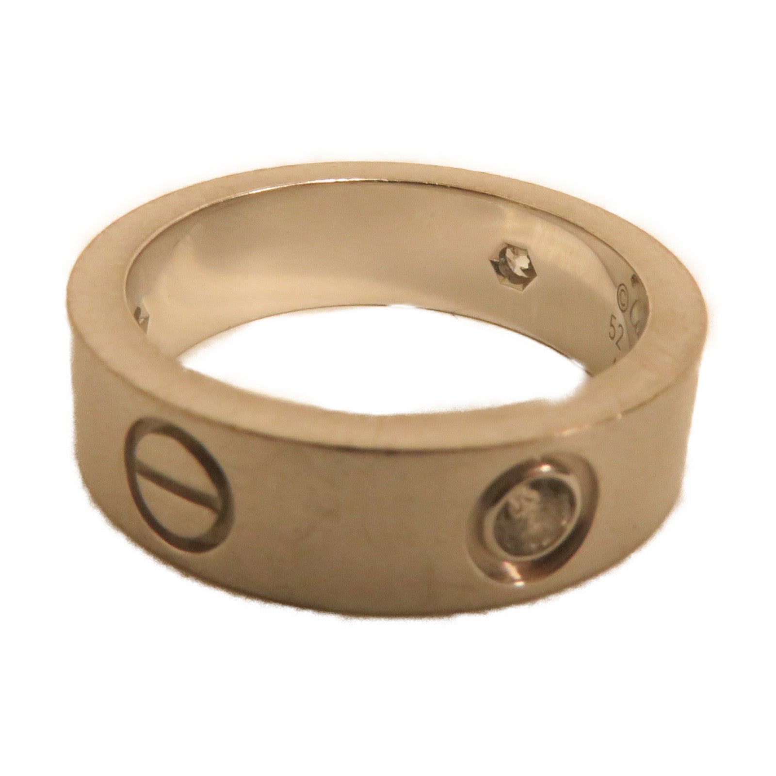 CARTIER 【激減優惠】18K白金Love Ring 9.1g戒指Cartier#52/US#6