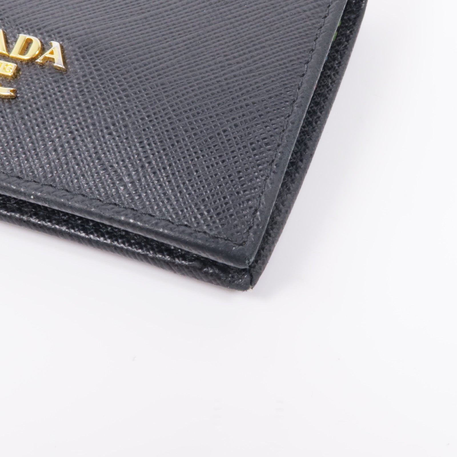 PRADA Saffiano皮革Wallet金扣錢包