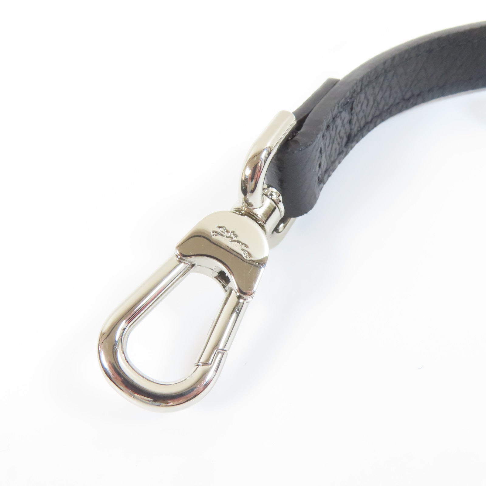 Longchamp 帆布2 Way Shoulder銀扣手挽肩背兩用袋黑色/啡色