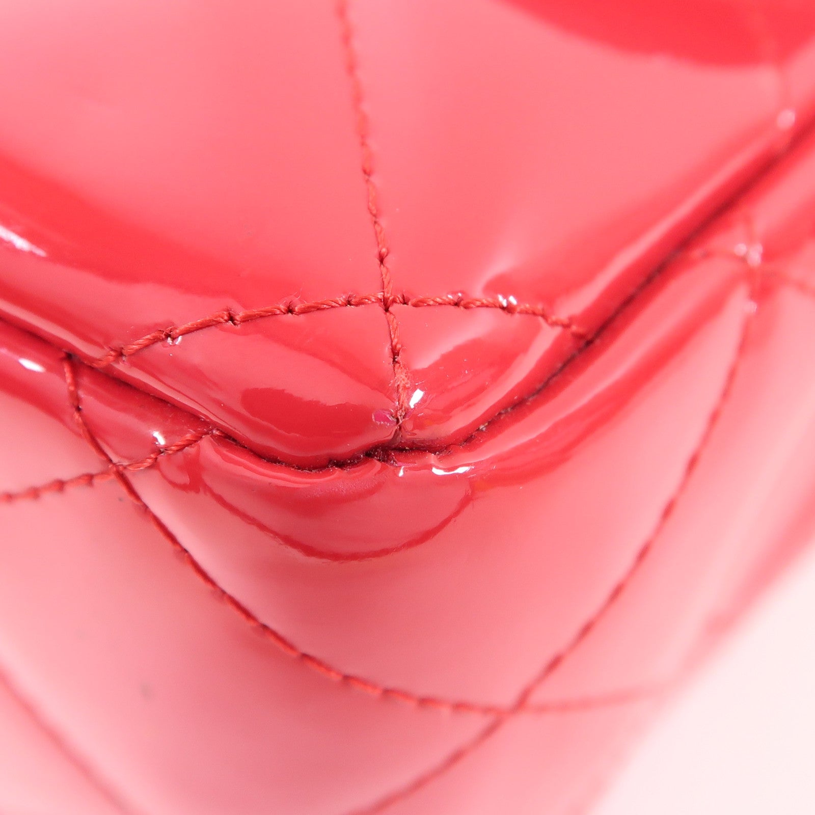 CHANEL 漆皮皮革Large Classic銀扣鏈帶肩背袋