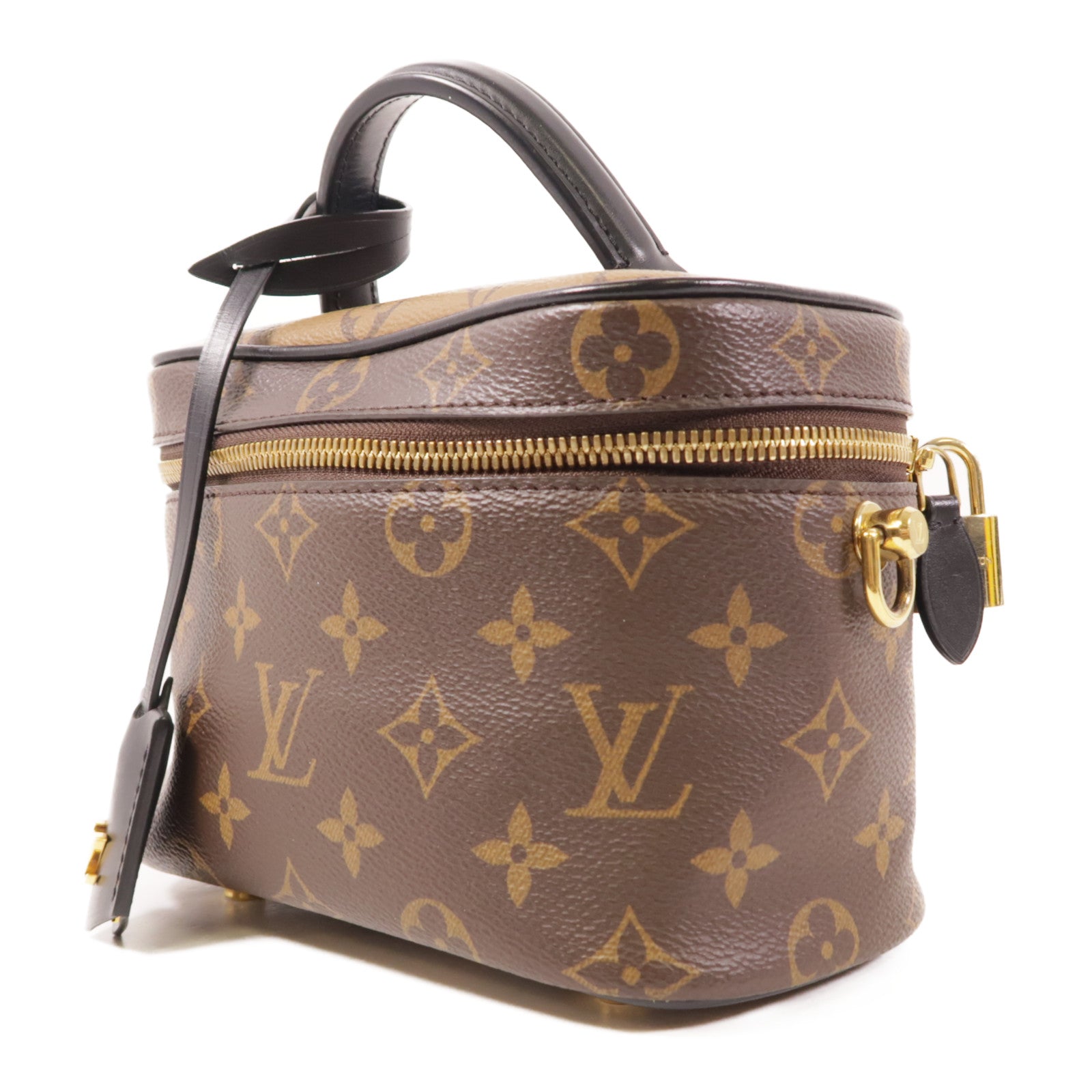 LOUIS VUITTON LV GHW Reverse Vanity PM 2 Way Shoulder Bag M45165 Monogram Brown