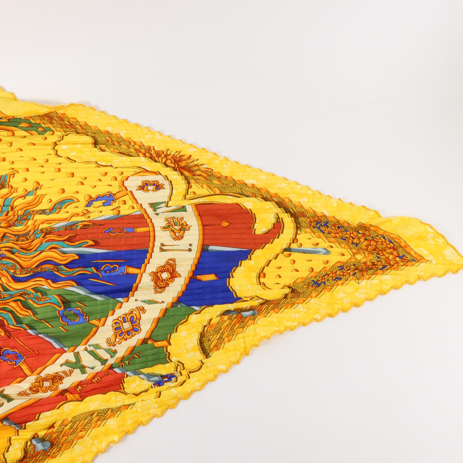 HERMES 絲質Carre Plisse Scarf 90絲巾