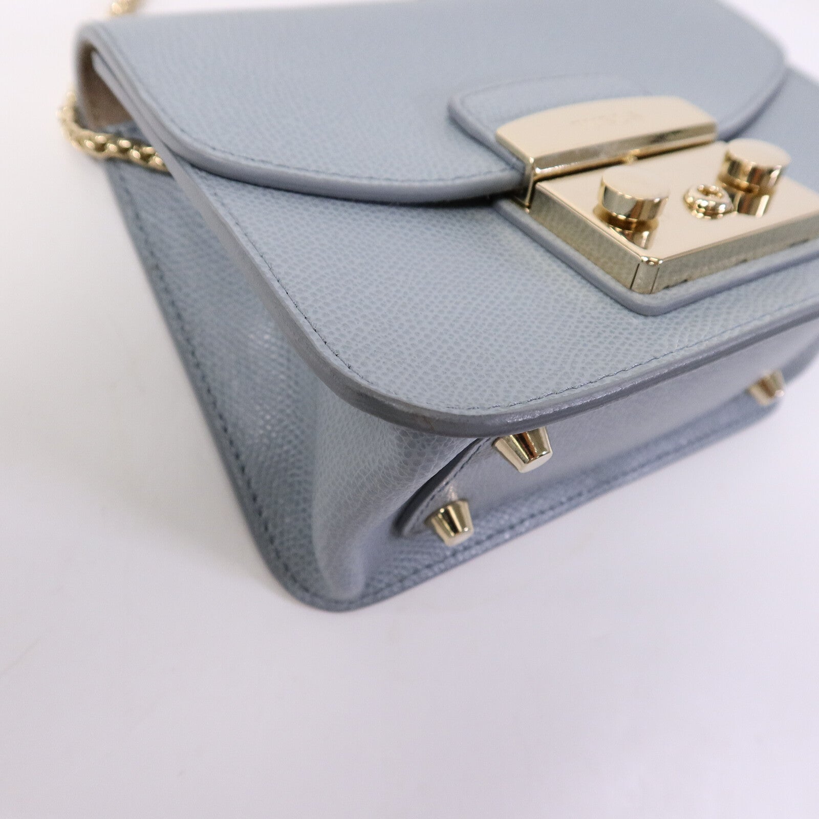 Furla 牛皮皮革Chain Shoulder鏈帶肩背袋