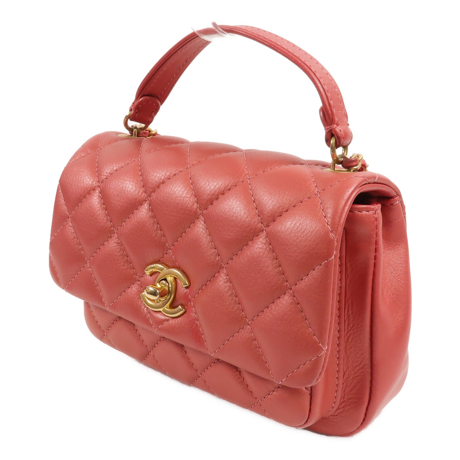 CHANEL 牛皮皮革Chain Shoulder Bag鏈帶手挽肩背兩用袋