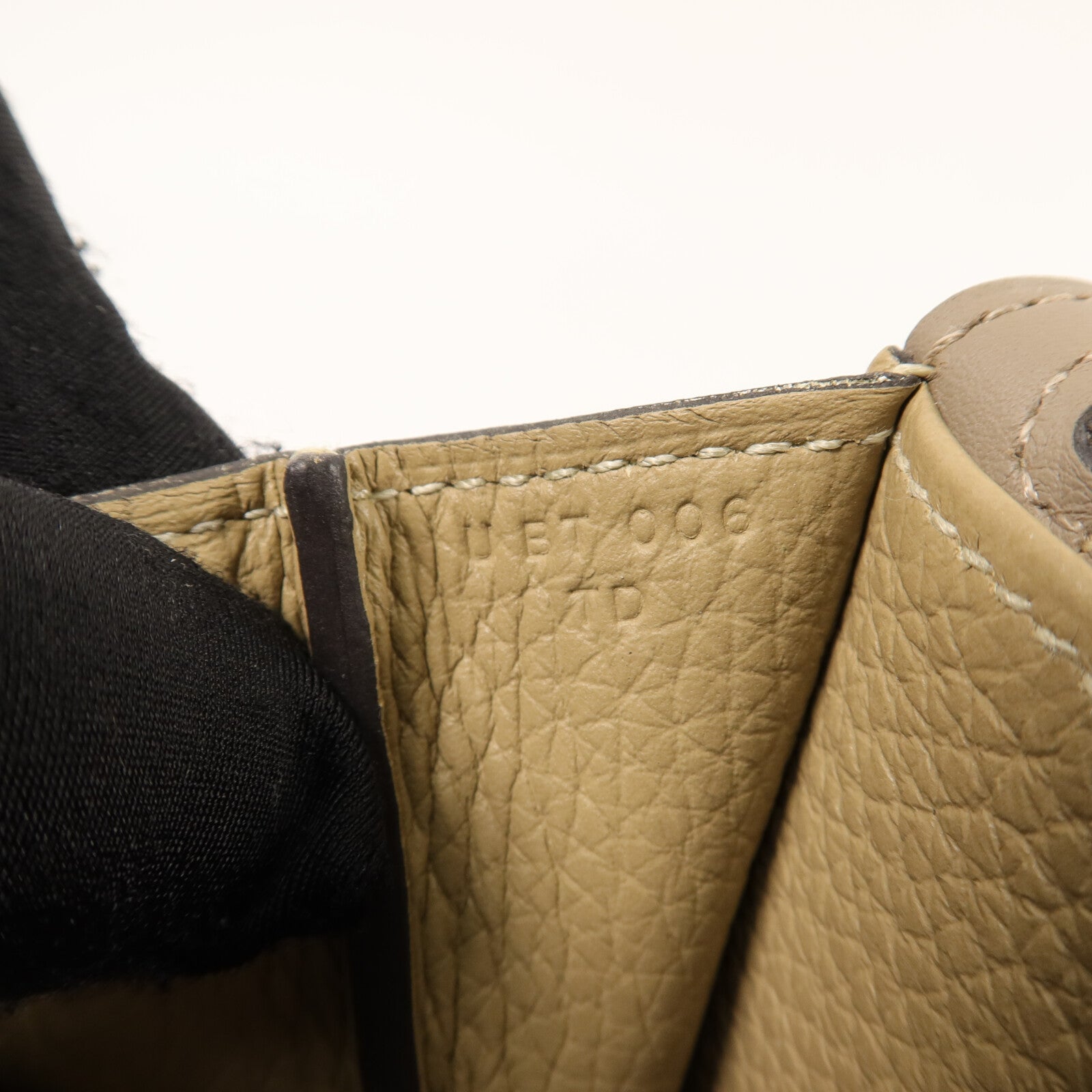 HERMES Clemence/Swift皮革Halzan 25手挽肩背兩用袋Trench/Etoupe