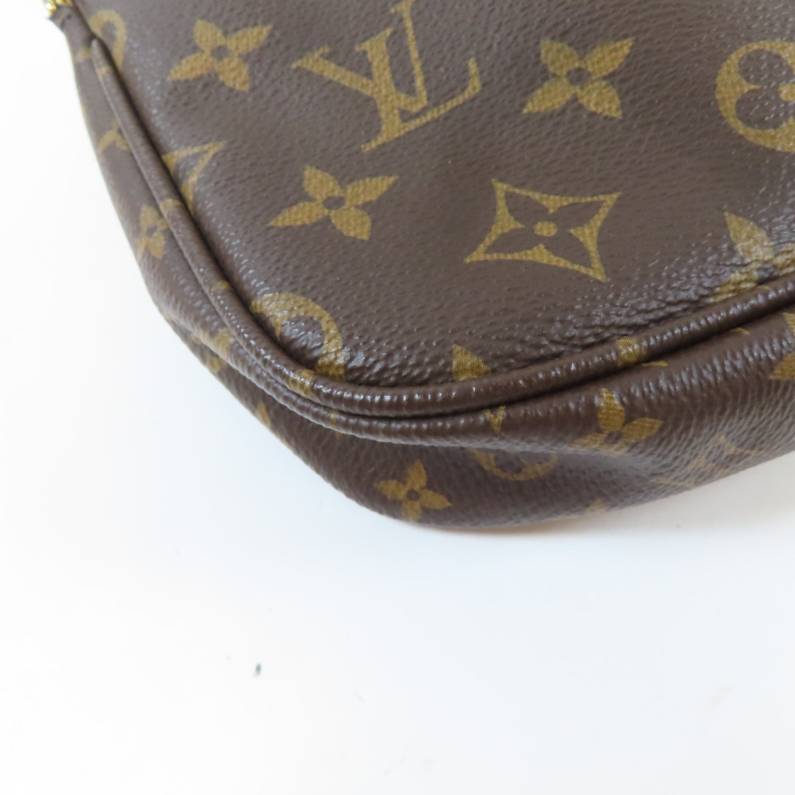 LOUIS VUITTON Monogram Multi Pochette Accessories金扣肩背袋綠色/啡色