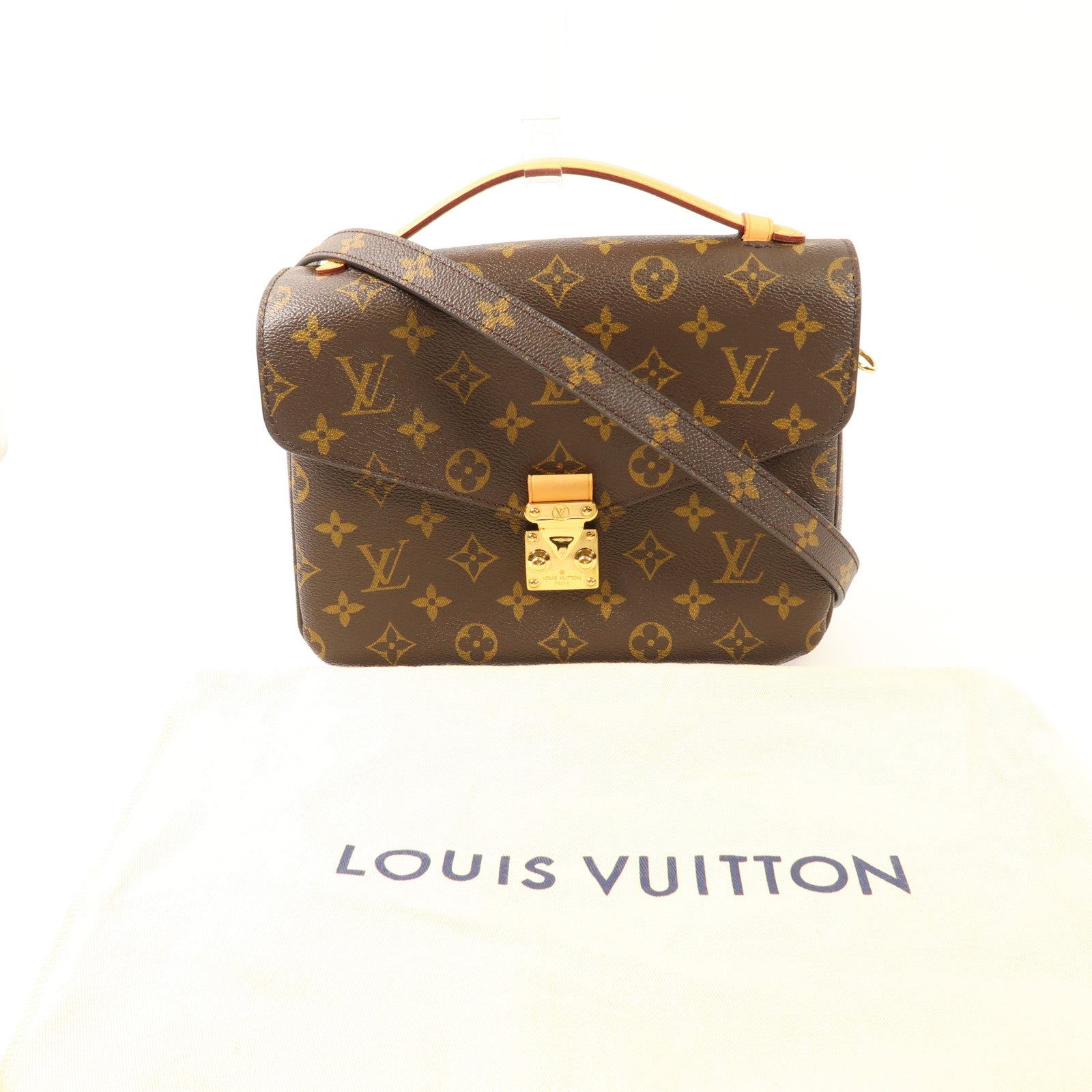LOUIS VUITTON Monogram Pochette Metis MM金扣手挽肩背兩用袋