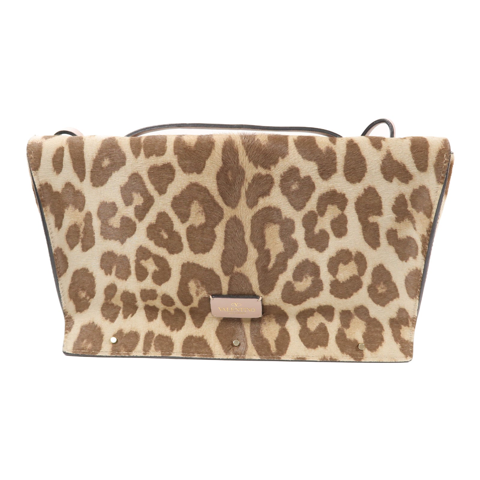 Valentino 馬毛Shoulder Bag金扣肩背袋