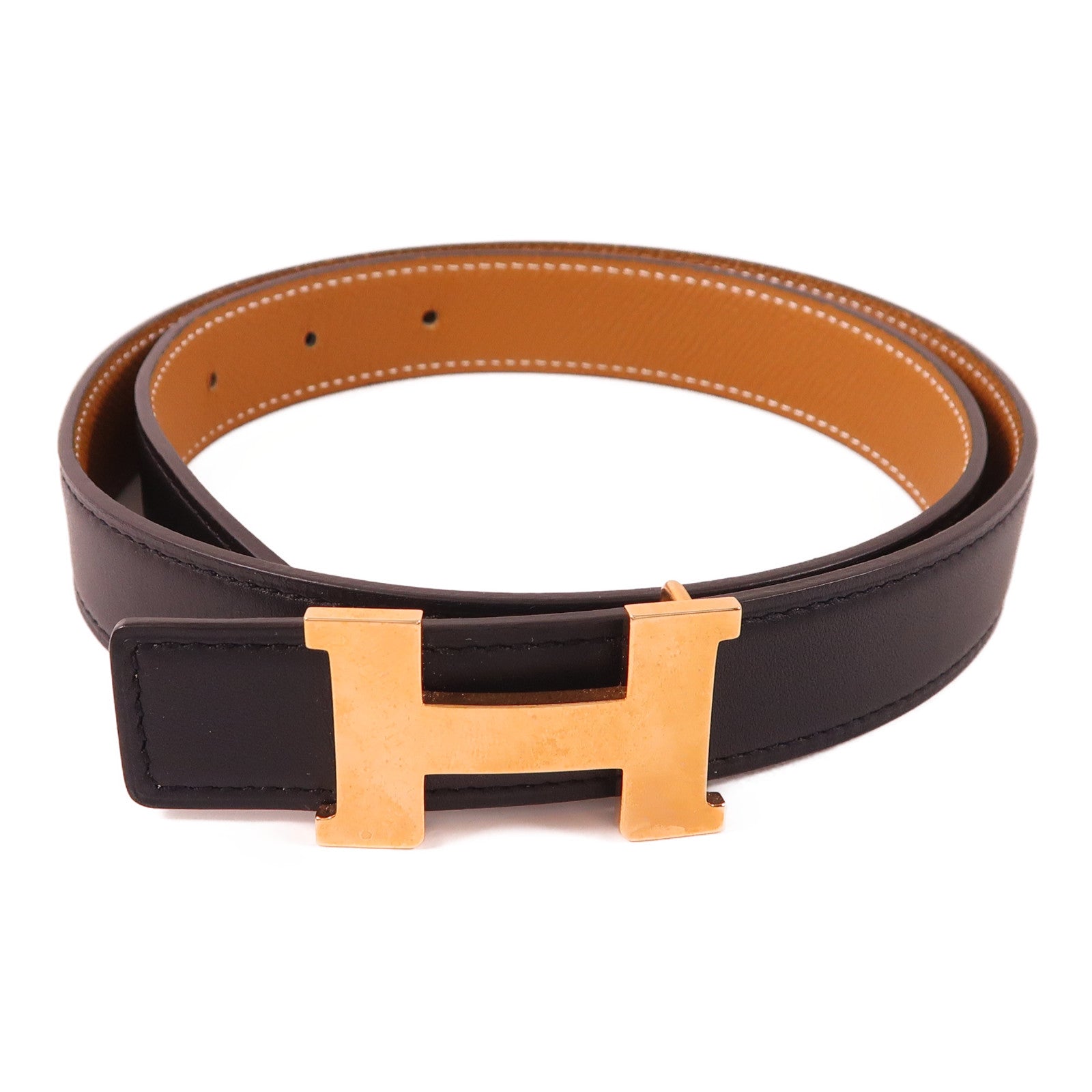 HERMES Epsom皮革Belt 70cm皮帶89 Noir