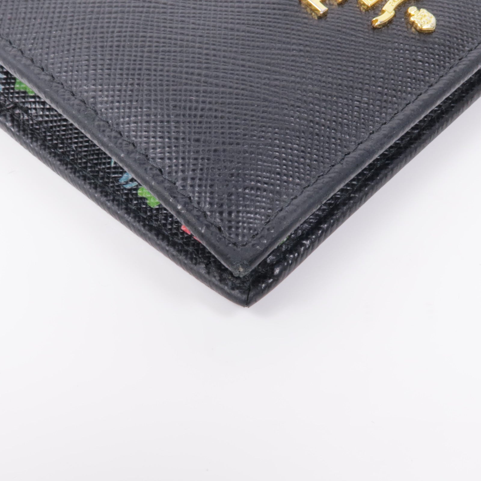 PRADA Saffiano皮革Wallet金扣錢包