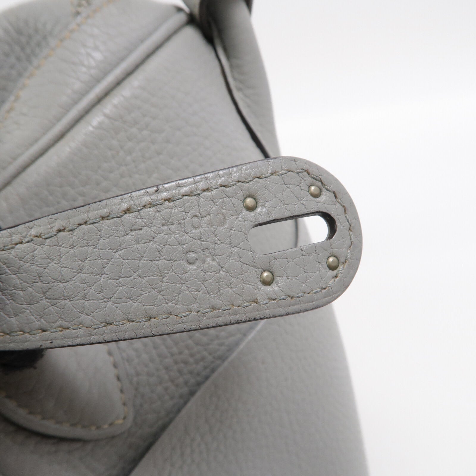 HERMES Clemence皮革Lindy 30手挽肩背兩用袋Bleu Pale