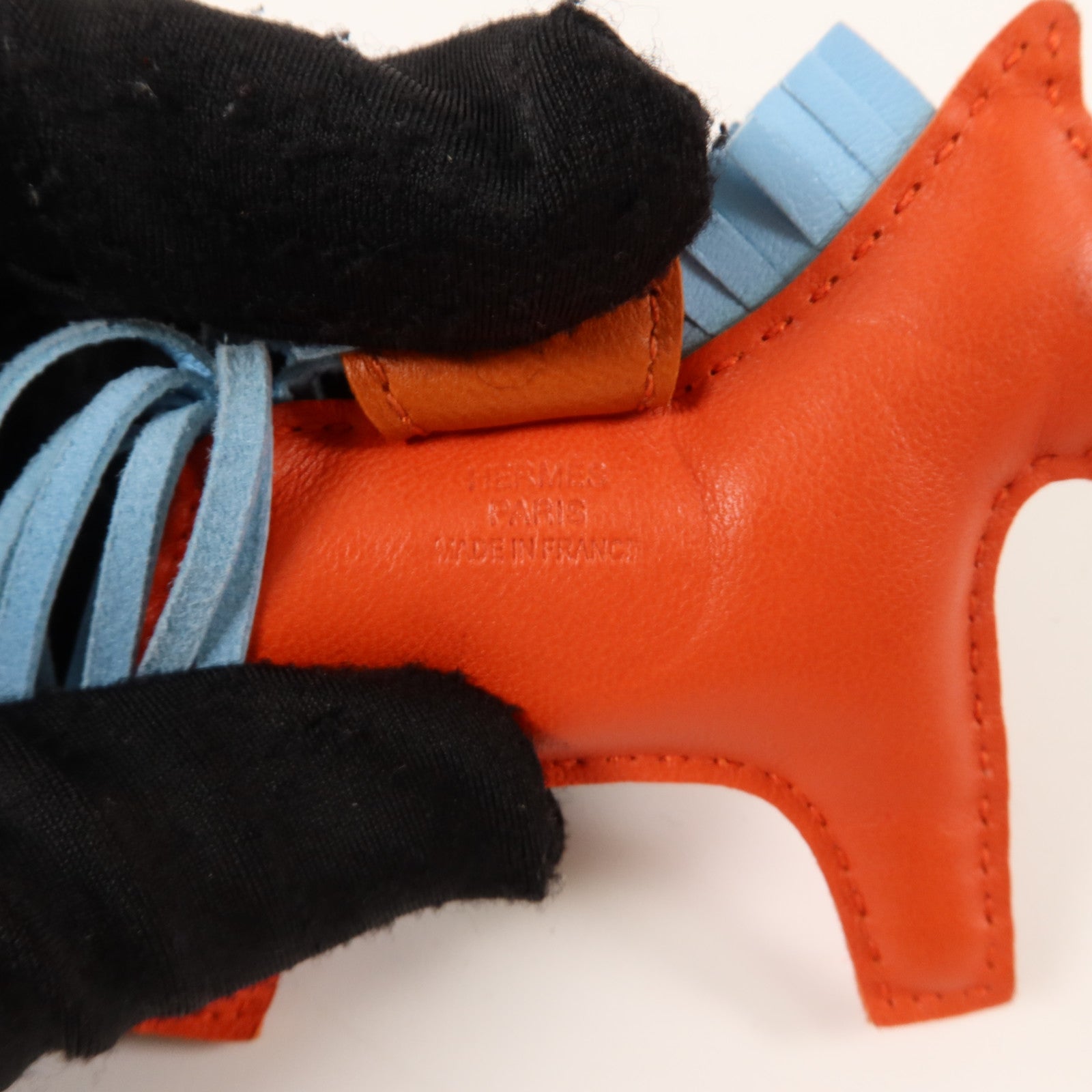 HERMES Milo皮革Rodeo PM掛飾Capucine/Celeste/Cornaline