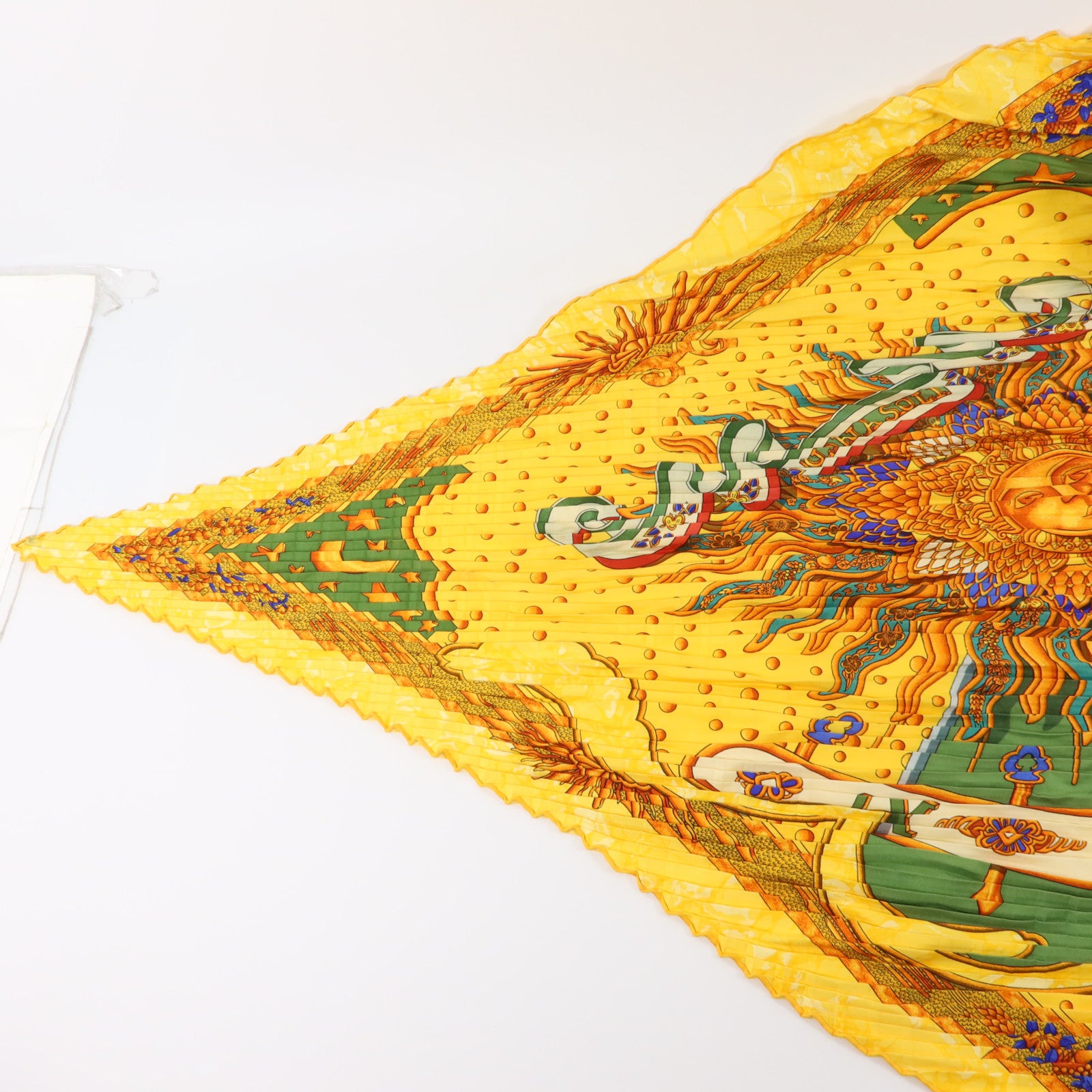 HERMES 絲質Carre Plisse Scarf 90絲巾