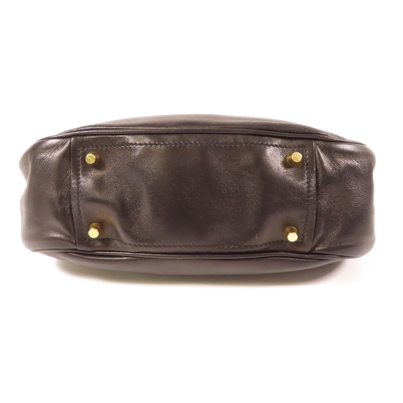 PRADA 羊皮皮革Shoulder Bag金扣肩背袋黑色