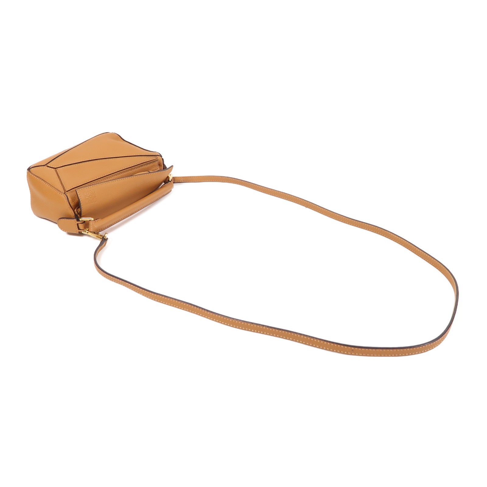 LOEWE 牛皮皮革Small Puzzle金扣手挽肩背兩用袋