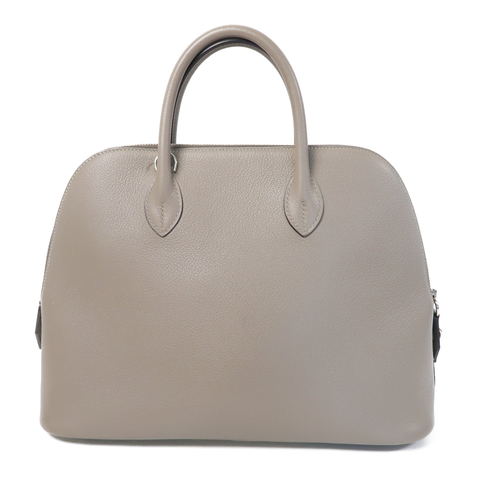 HERMES 【激減優惠】Evercolor皮革Bolide 1923 30銀扣手挽袋Gris Asphalte灰色