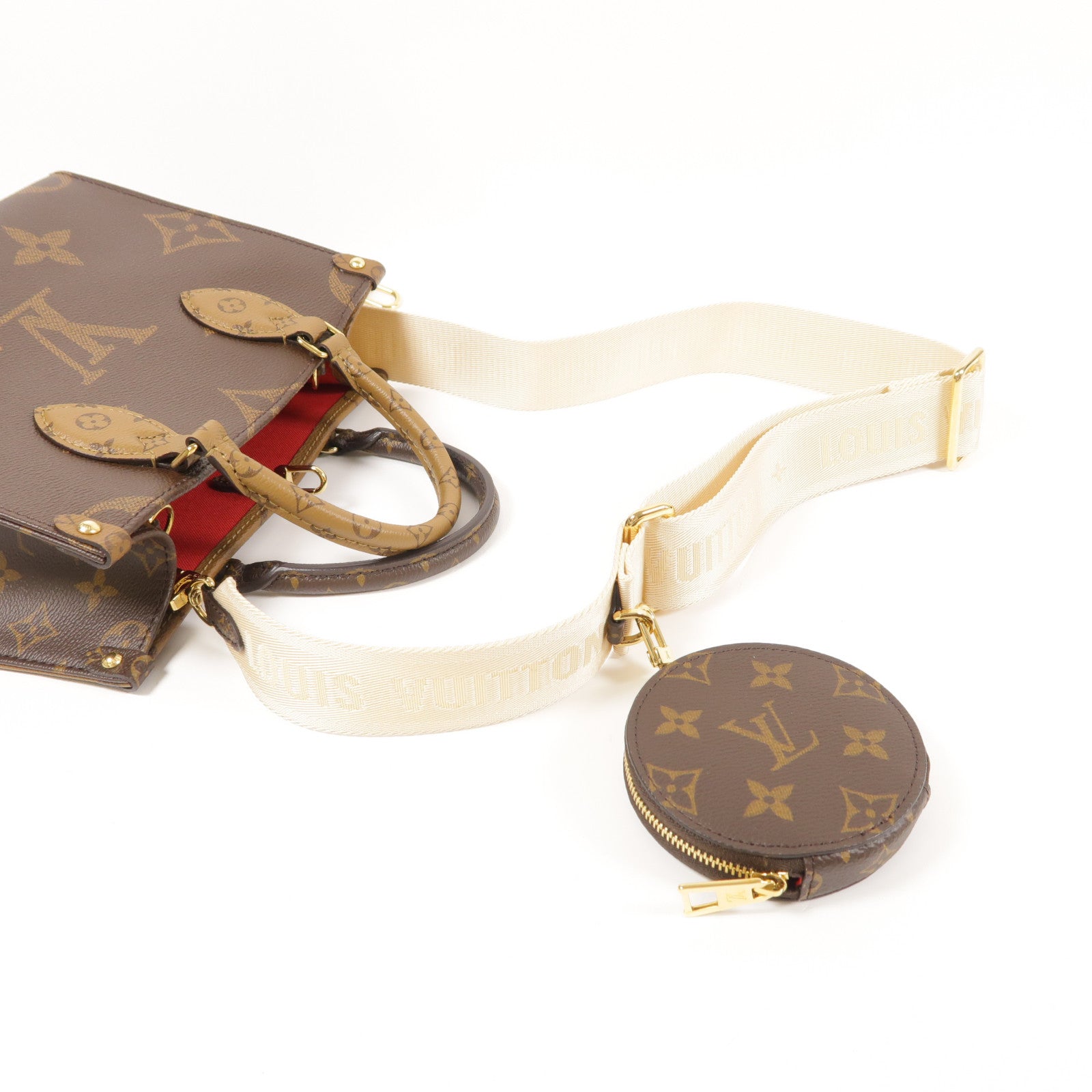 LOUIS VUITTON Monogram Giant OnTheGo PM金扣手挽肩背兩用袋