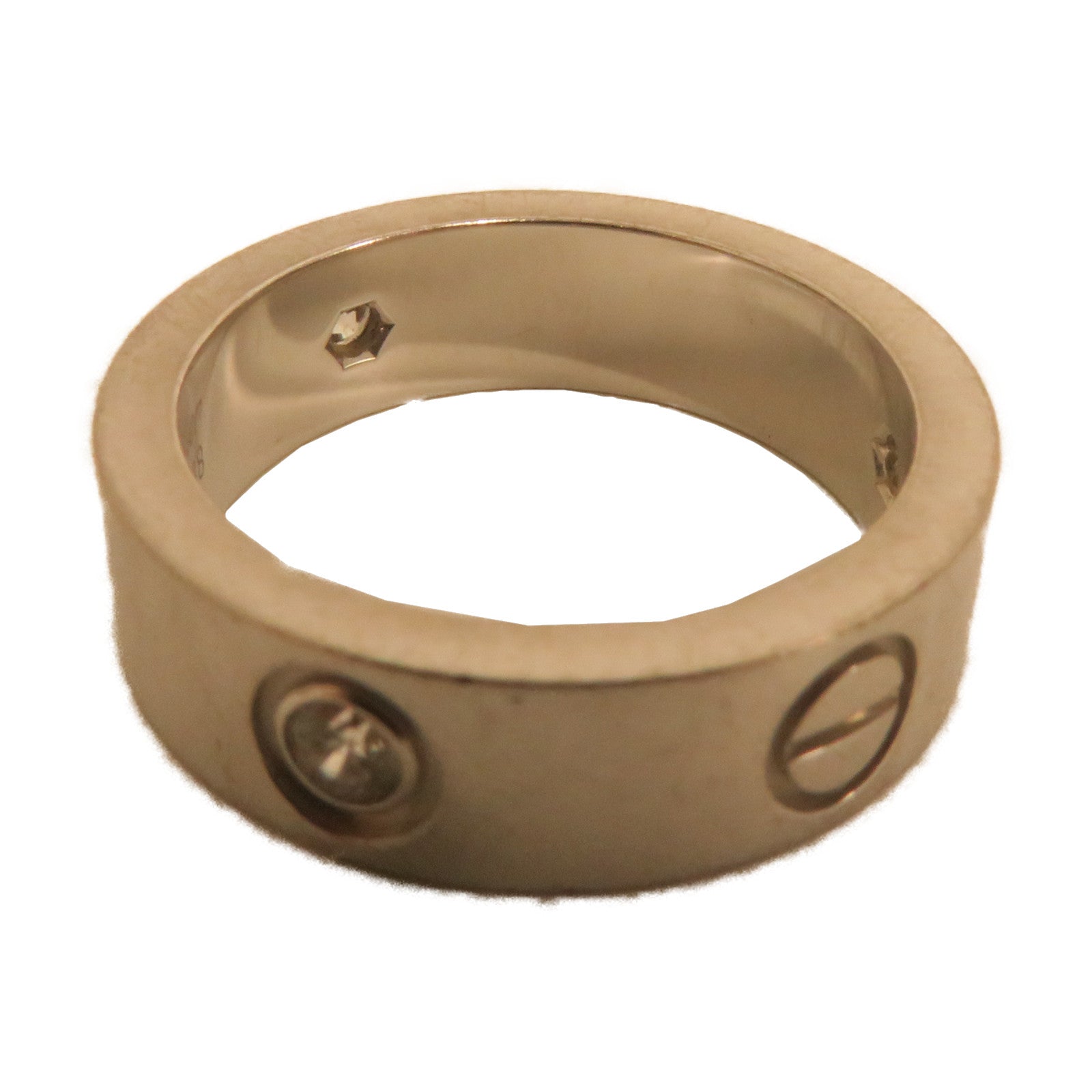 CARTIER 【激減優惠】18K白金Love Ring 9.1g戒指Cartier#52/US#6