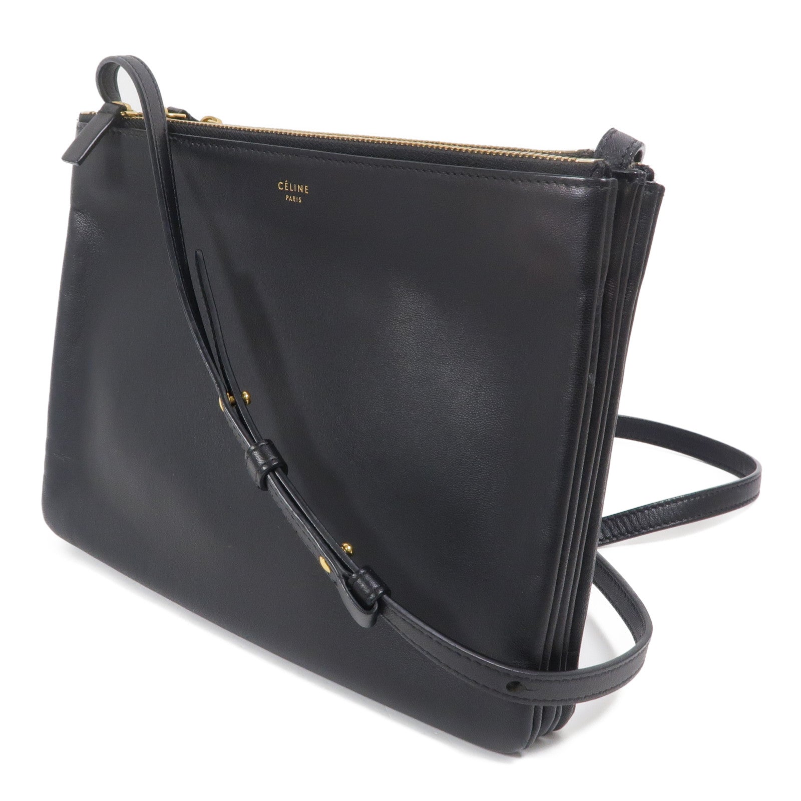 CELINE 羊皮皮革Trio Large肩背袋