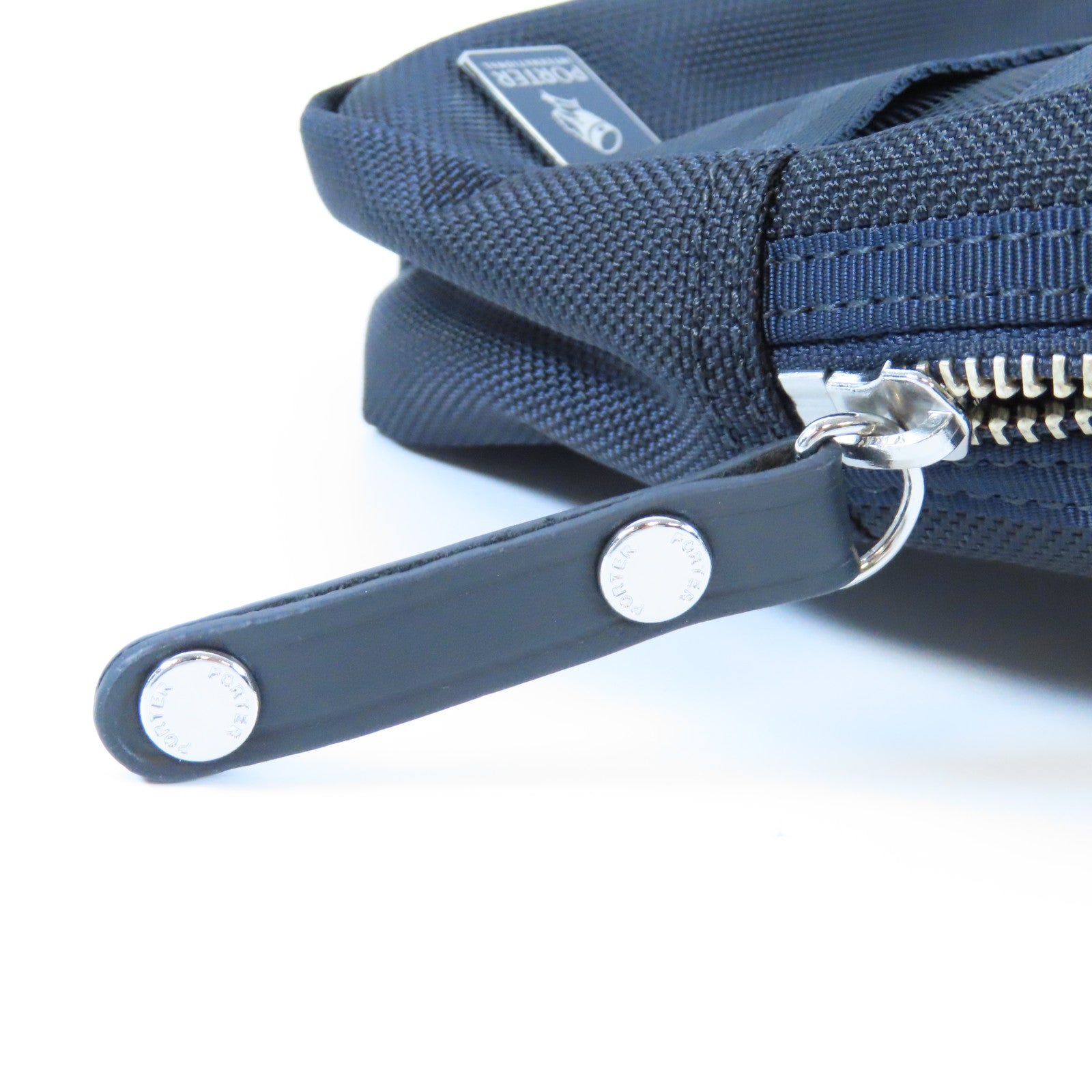 PORTER 尼龍Cross Carry Bag金扣肩背袋深藍色
