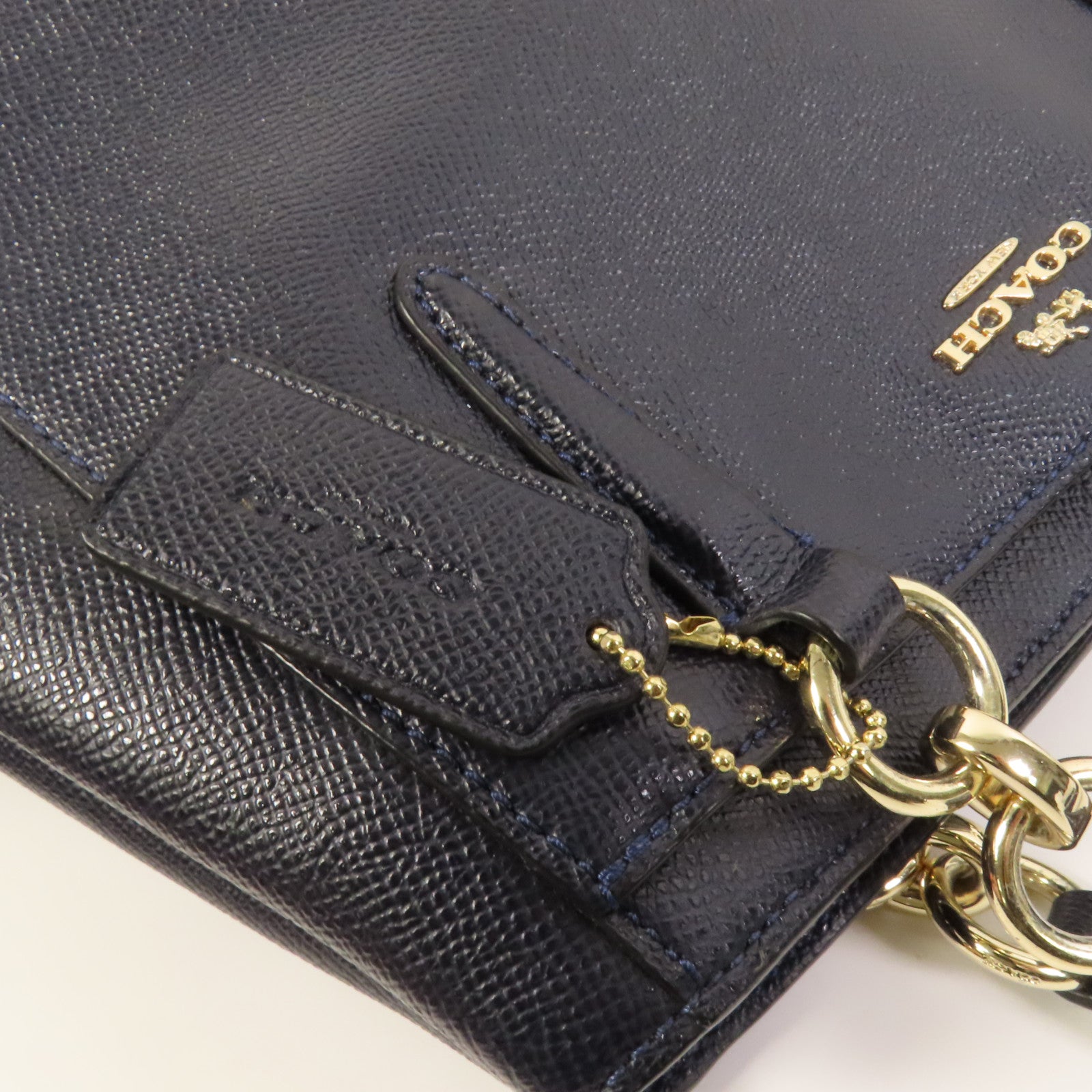 COACH 牛皮皮革2 Way Shoulder金扣手挽肩背兩用袋