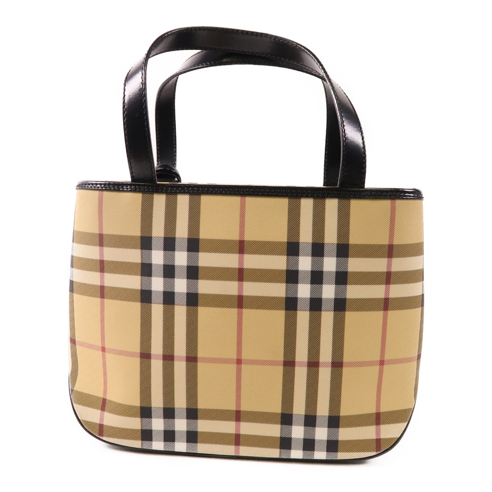 BURBERRY 帆布Hand Bag銀扣手挽袋