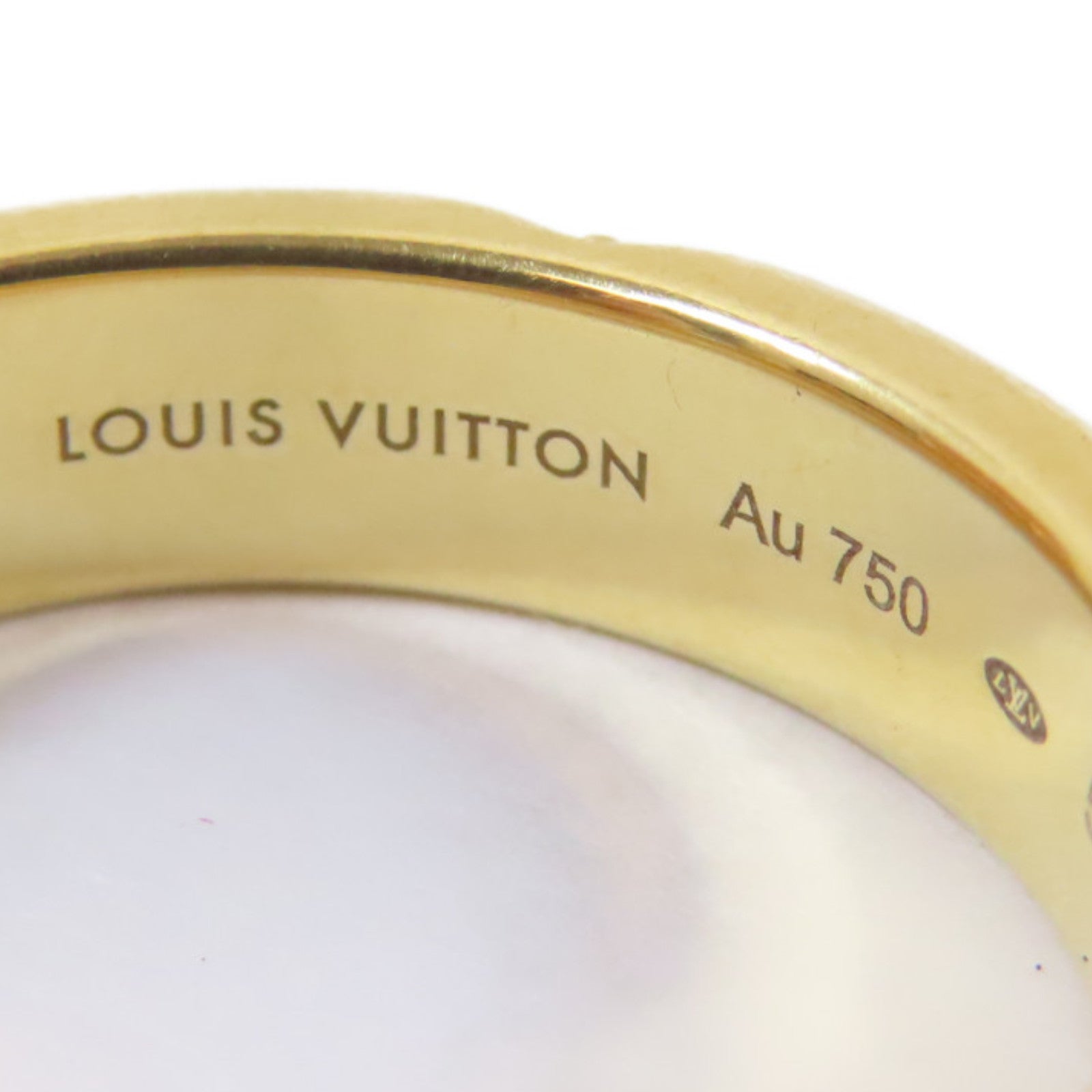 LOUIS VUITTON 18K黃金Gold Ring戒指LV#55/US#7