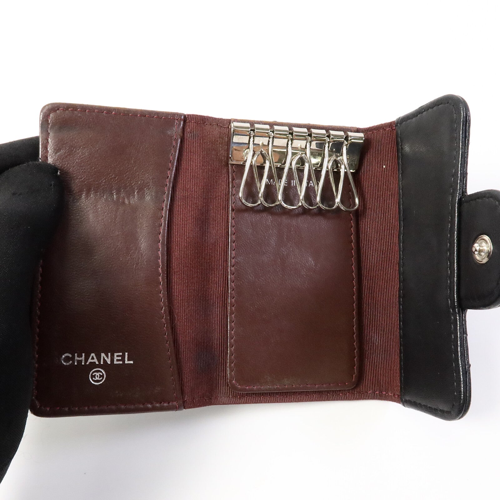 CHANEL 羊皮皮革Key Holder鑰匙包