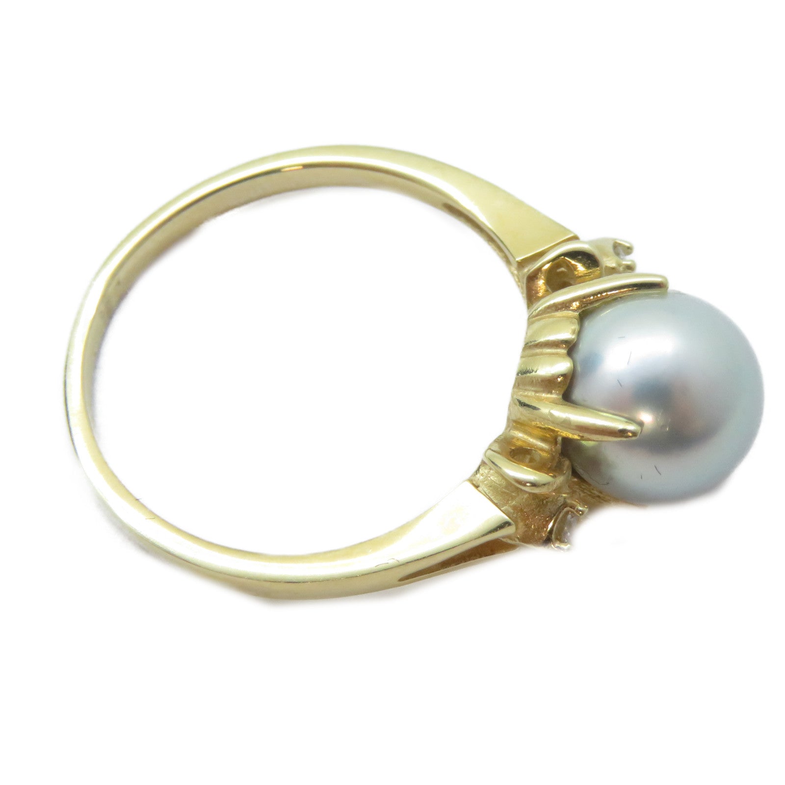 JEWELRY 【激減優惠】14K黃金Pearl Ring戒指US#5.75