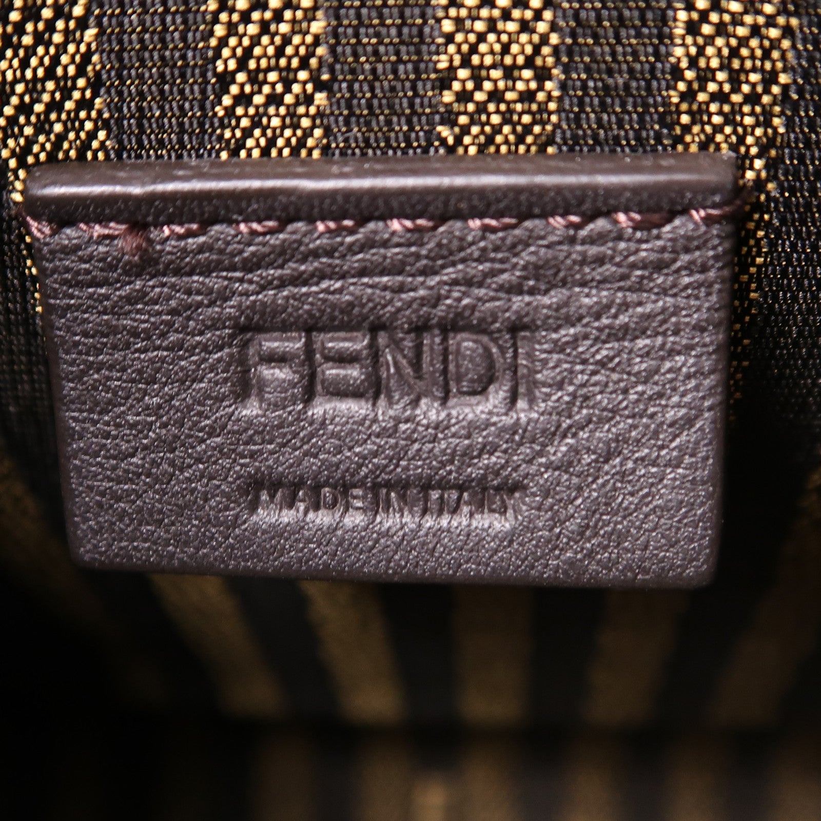 FENDI 牛皮皮革Mini Sunshine Shopper金扣手挽肩背兩用袋
