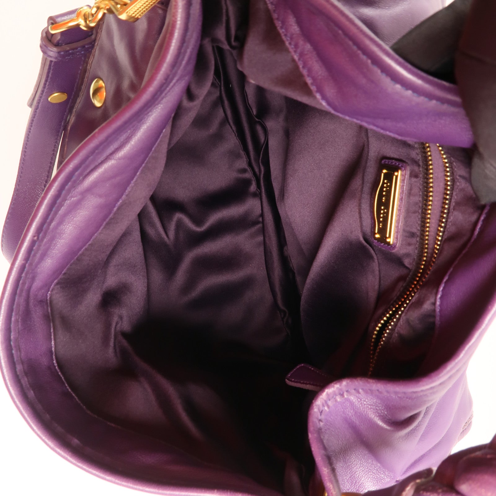 Miu Miu 羊皮皮革Shoulder Bag金扣手挽肩背兩用袋