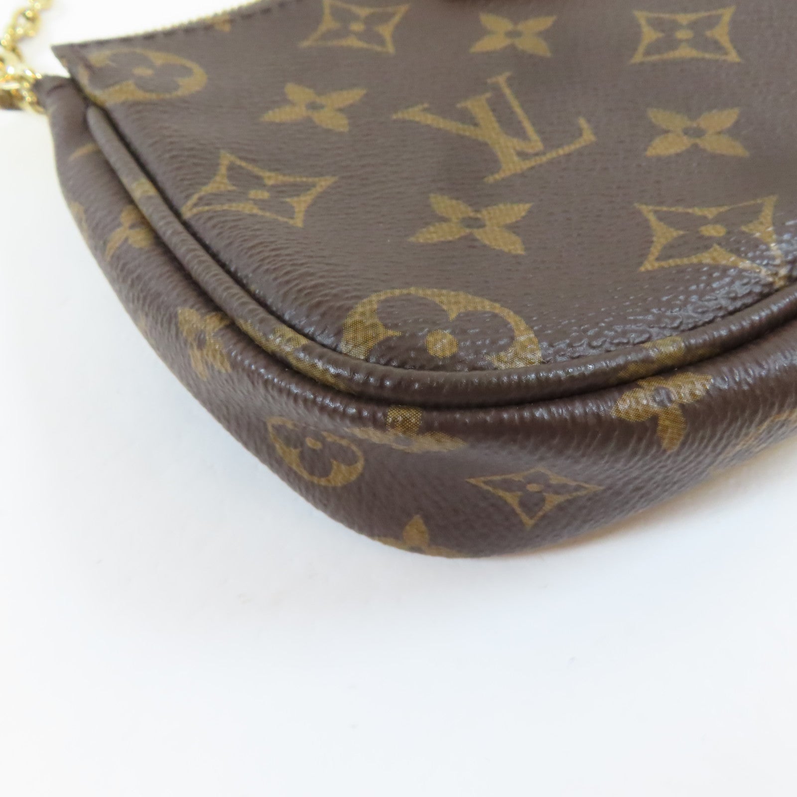 LOUIS VUITTON Monogram Multi Pochette Accessories金扣肩背袋綠色/啡色