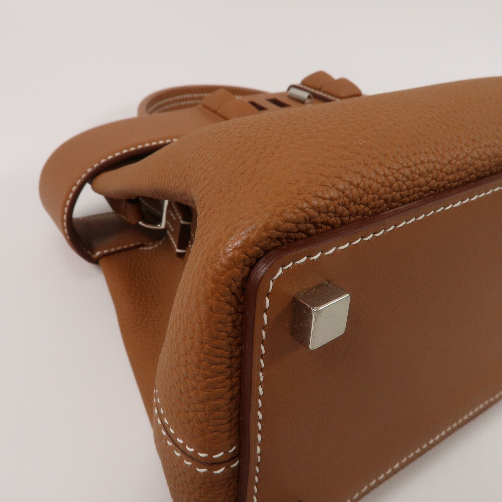 HERMES Swift/Togo皮革Sac Medor手挽肩背兩用袋Gold