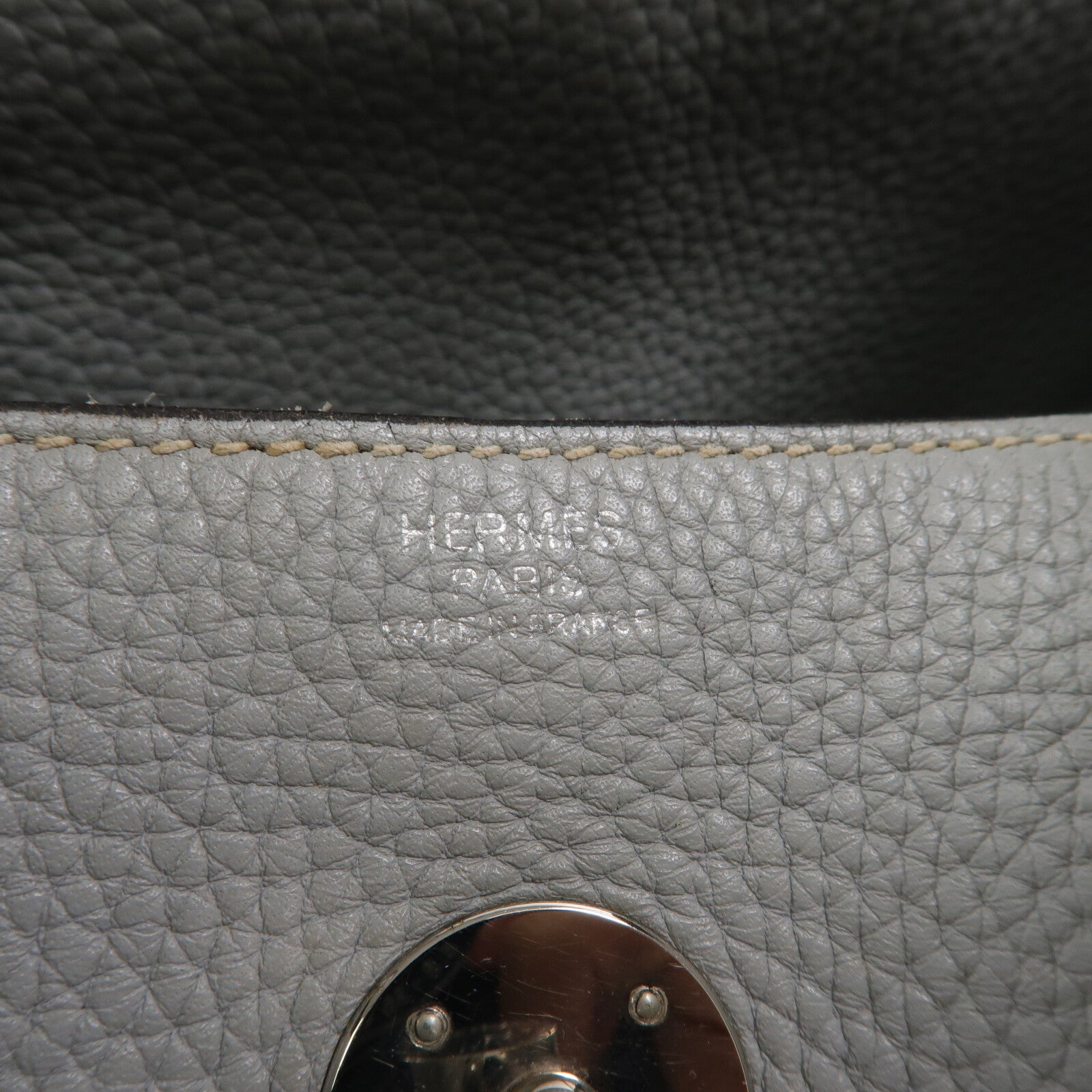 HERMES Clemence皮革Lindy 30手挽肩背兩用袋Bleu Pale
