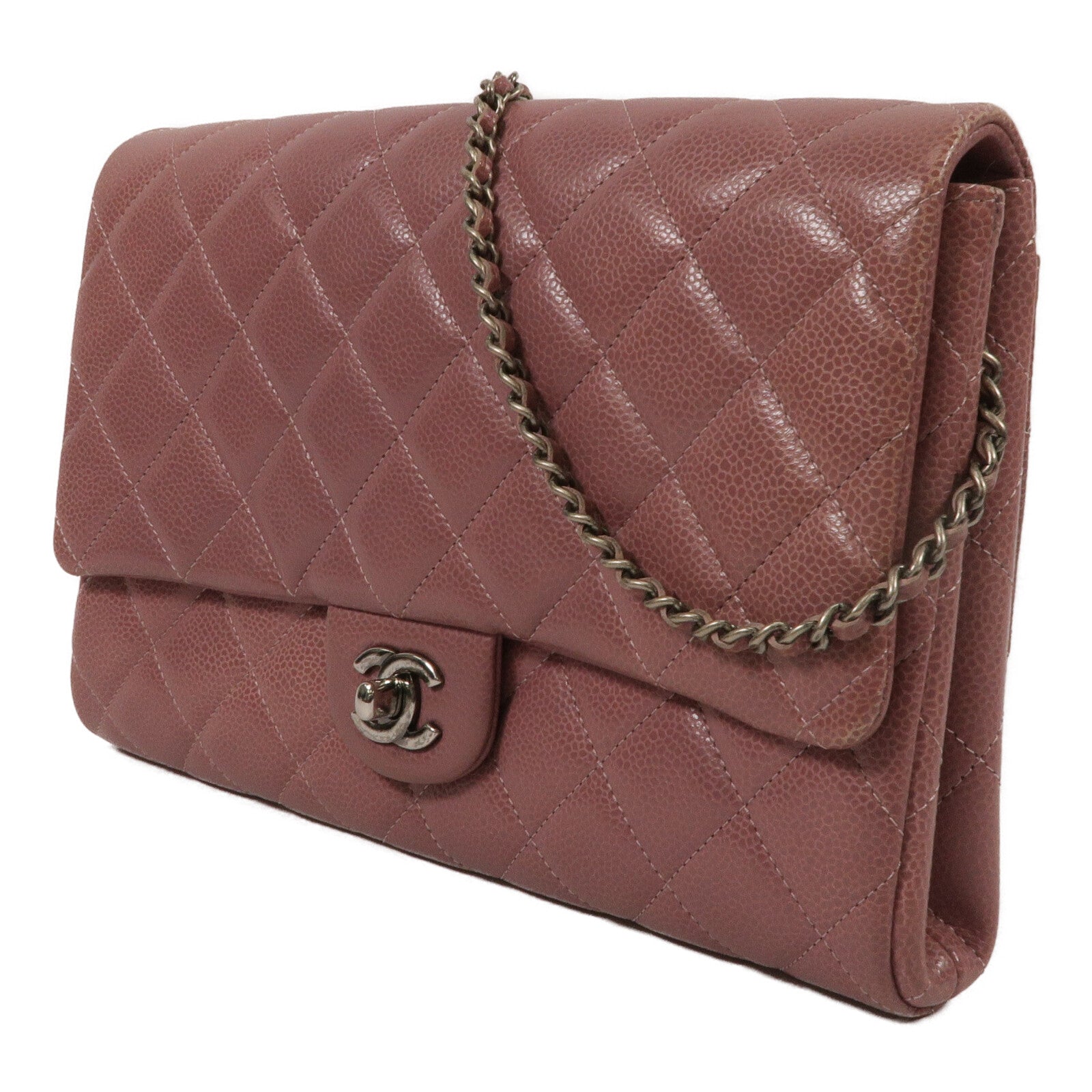 CHANEL 牛皮皮革Clutch Flap With Chain鏈帶肩背袋