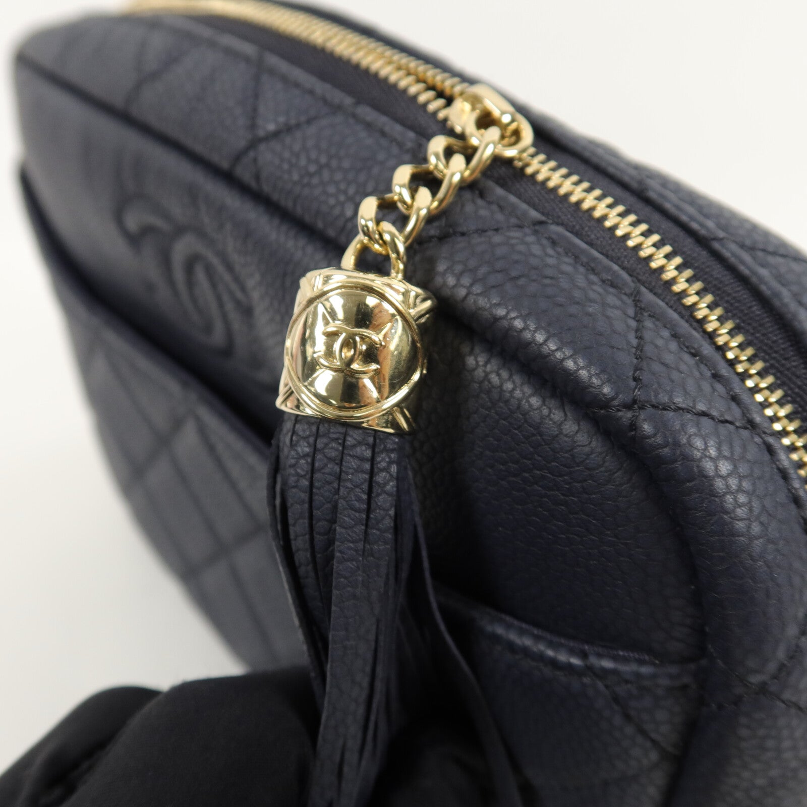 CHANEL 牛皮皮革Camera Bag鏈帶肩背袋