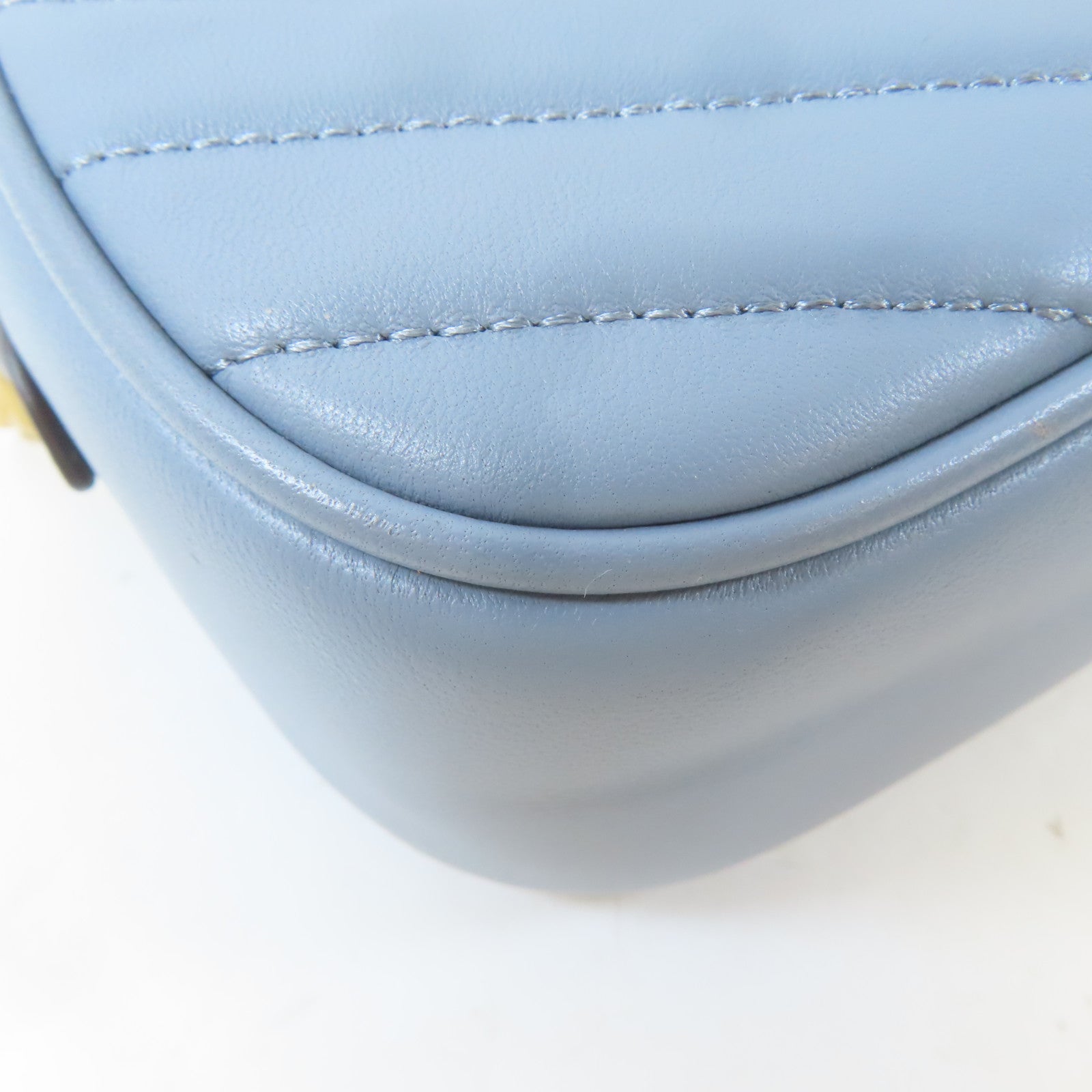 Tory Burch 牛皮皮革Shoulder Bag金扣肩背袋淺藍色