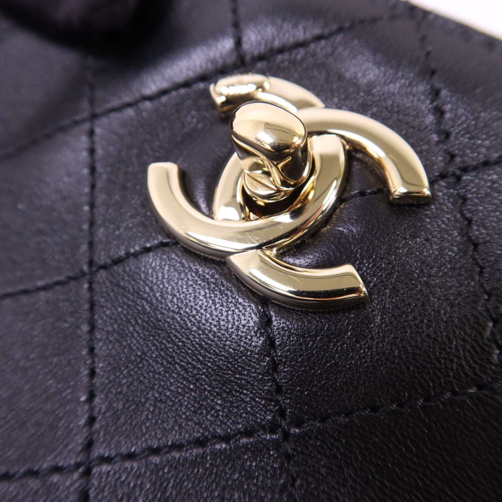 CHANEL 牛皮皮革2 Way Shoulder Bag金扣手挽肩背兩用袋