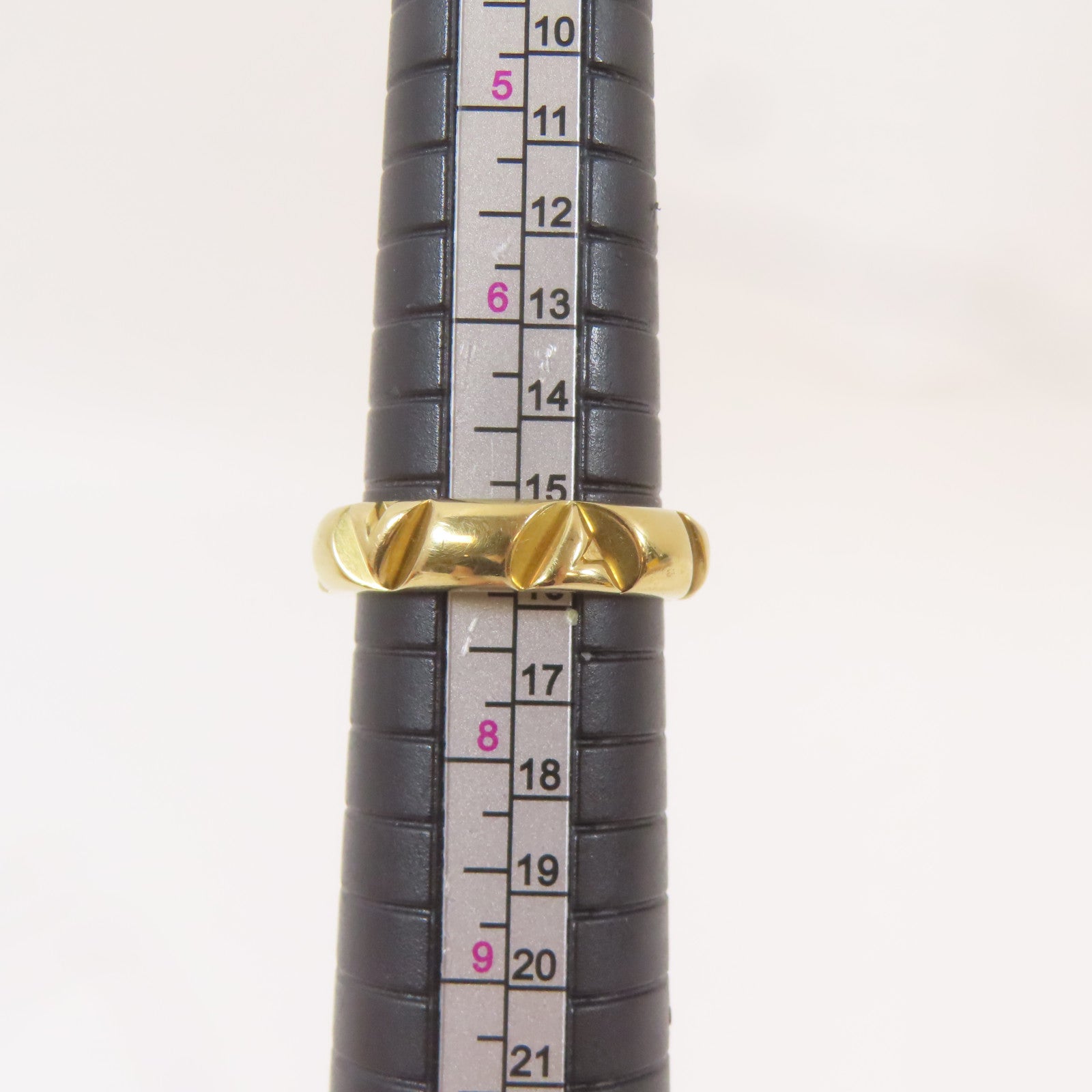LOUIS VUITTON 18K黃金Gold Ring戒指LV#55/US#7