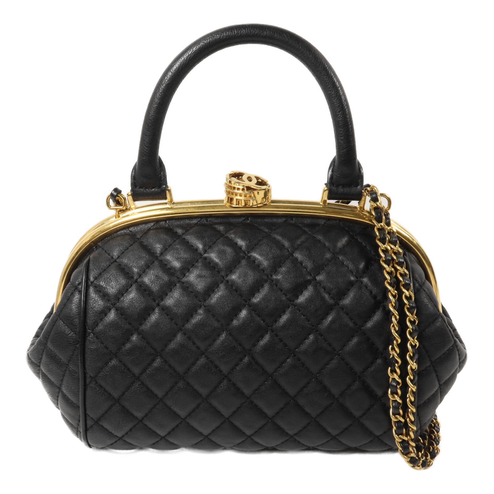 CHANEL 牛皮皮革Shoulder Bag鏈帶手挽肩背兩用袋