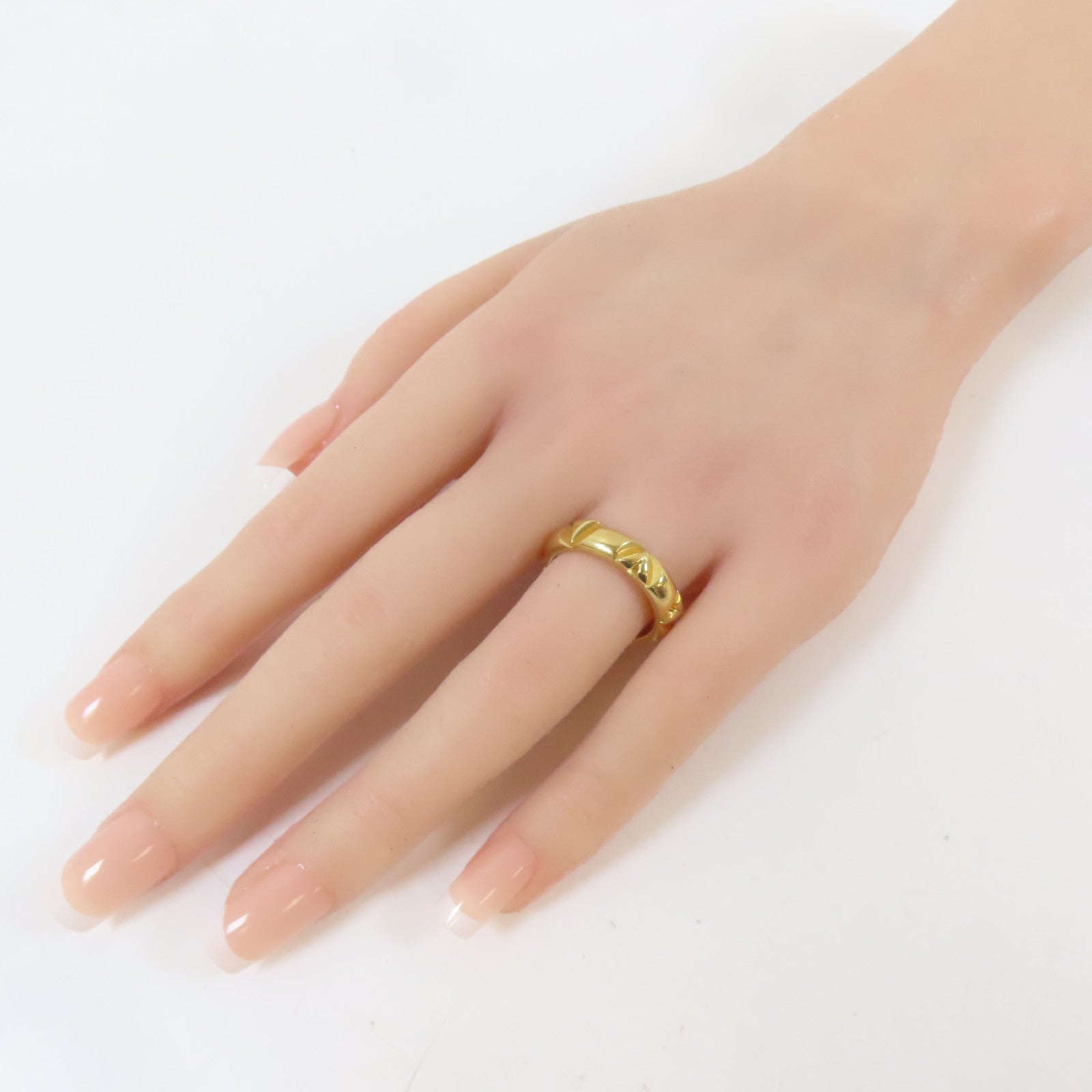 LOUIS VUITTON 18K黃金Gold Ring戒指LV#55/US#7