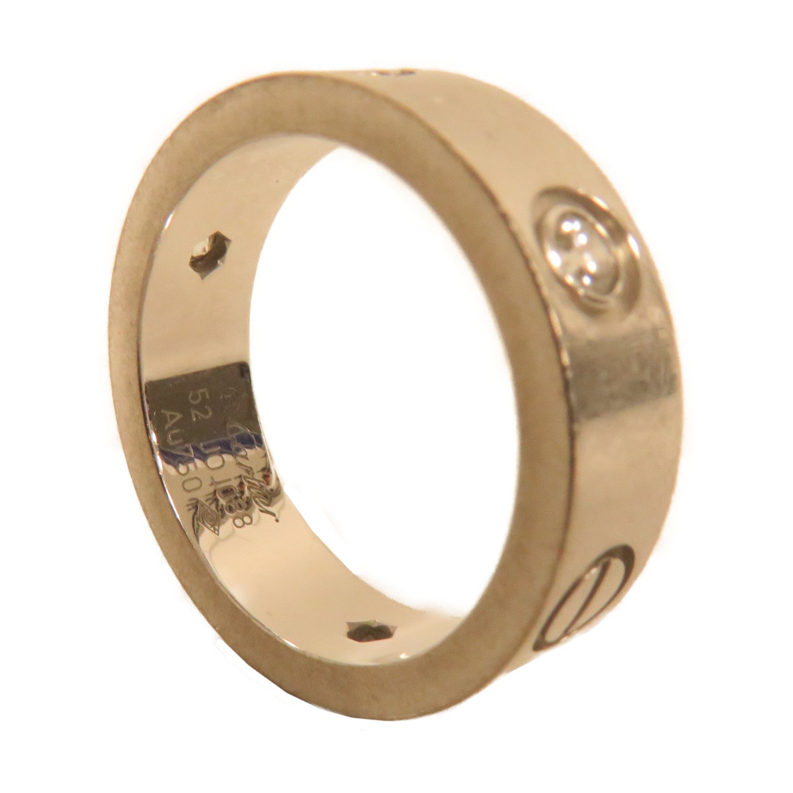 CARTIER 【激減優惠】18K白金Love Ring 9.1g戒指Cartier#52/US#6