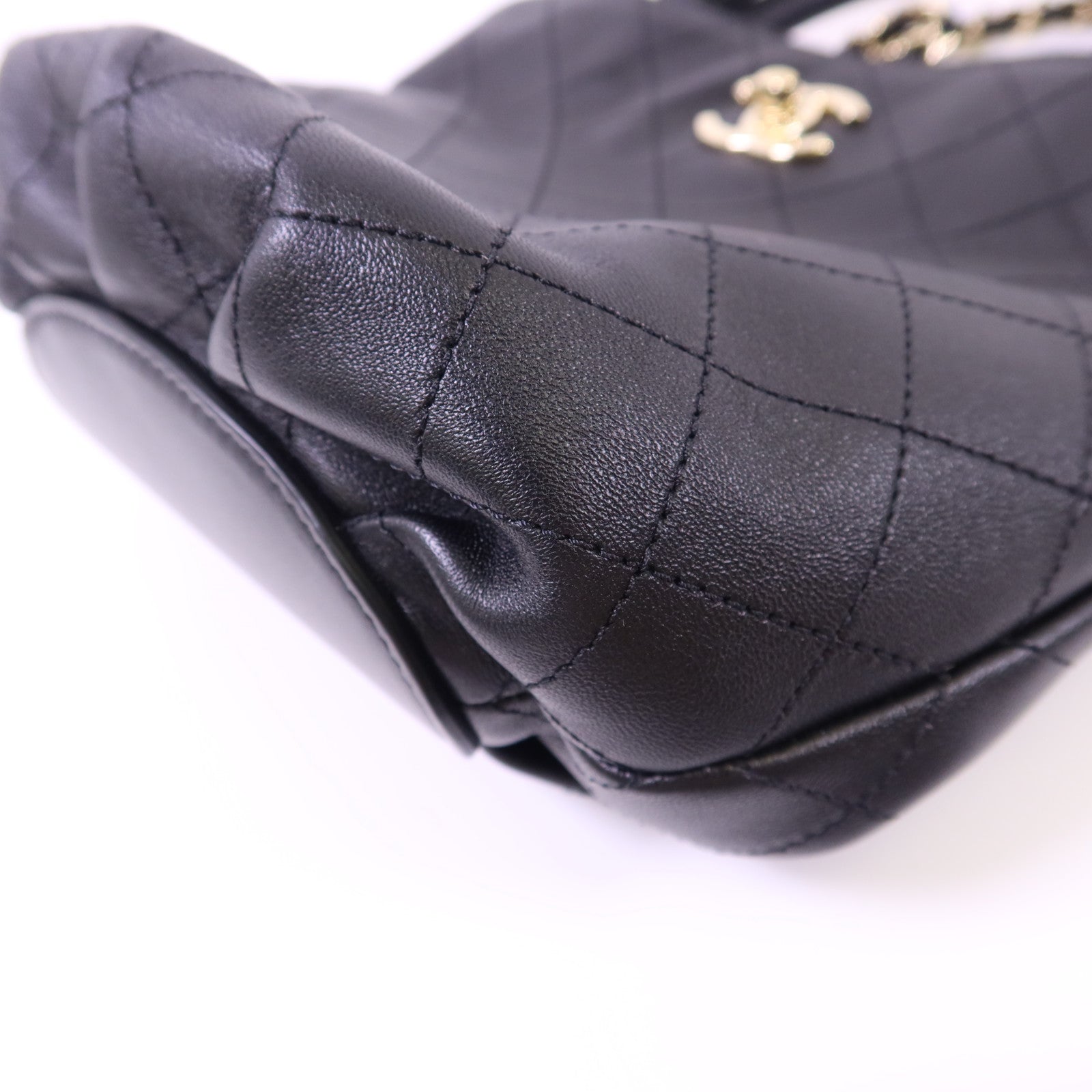 CHANEL 牛皮皮革2 Way Shoulder Bag金扣手挽肩背兩用袋